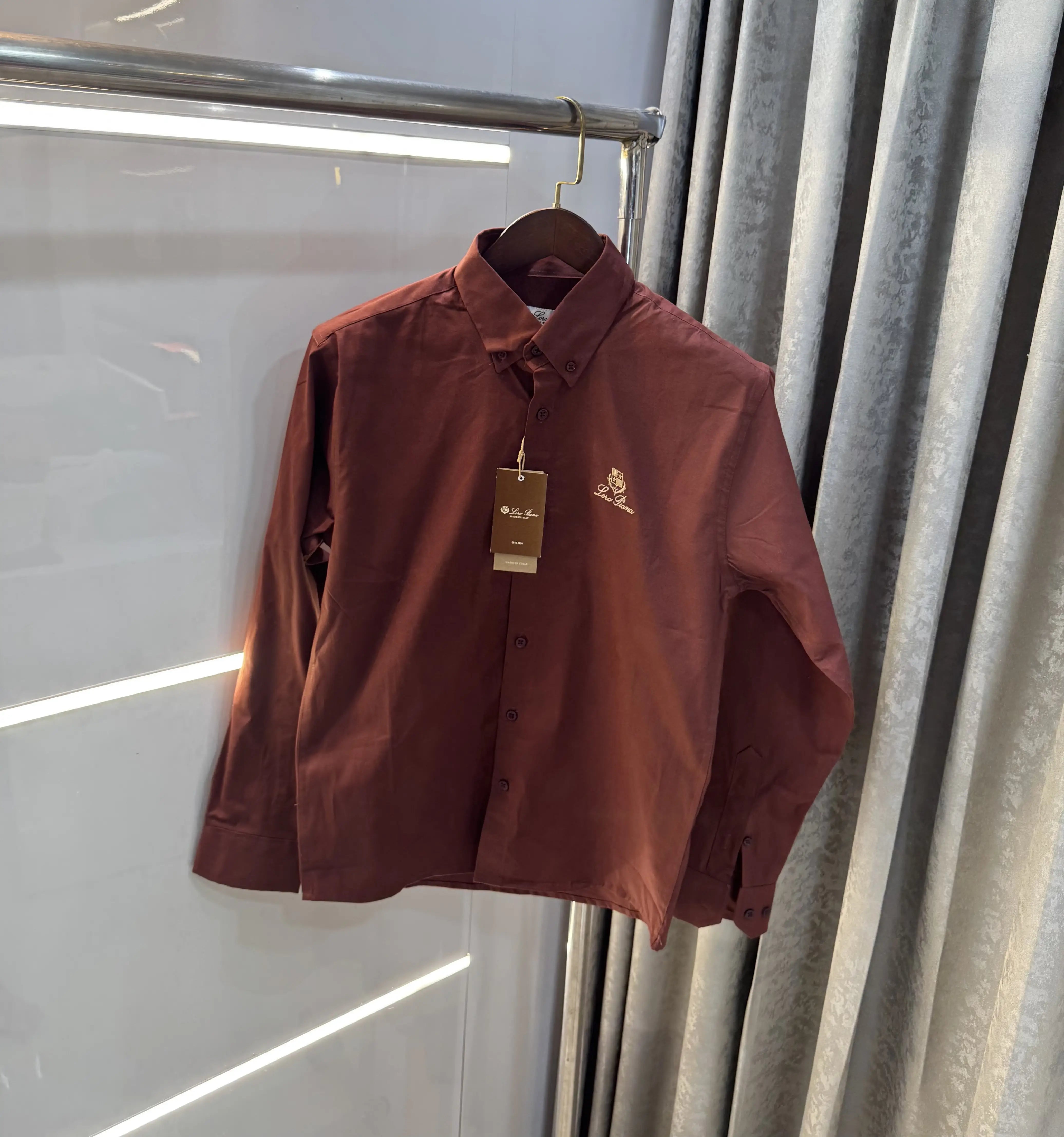 Loro Piana Rust Embroidery Logo Premium Shirt Secondary image