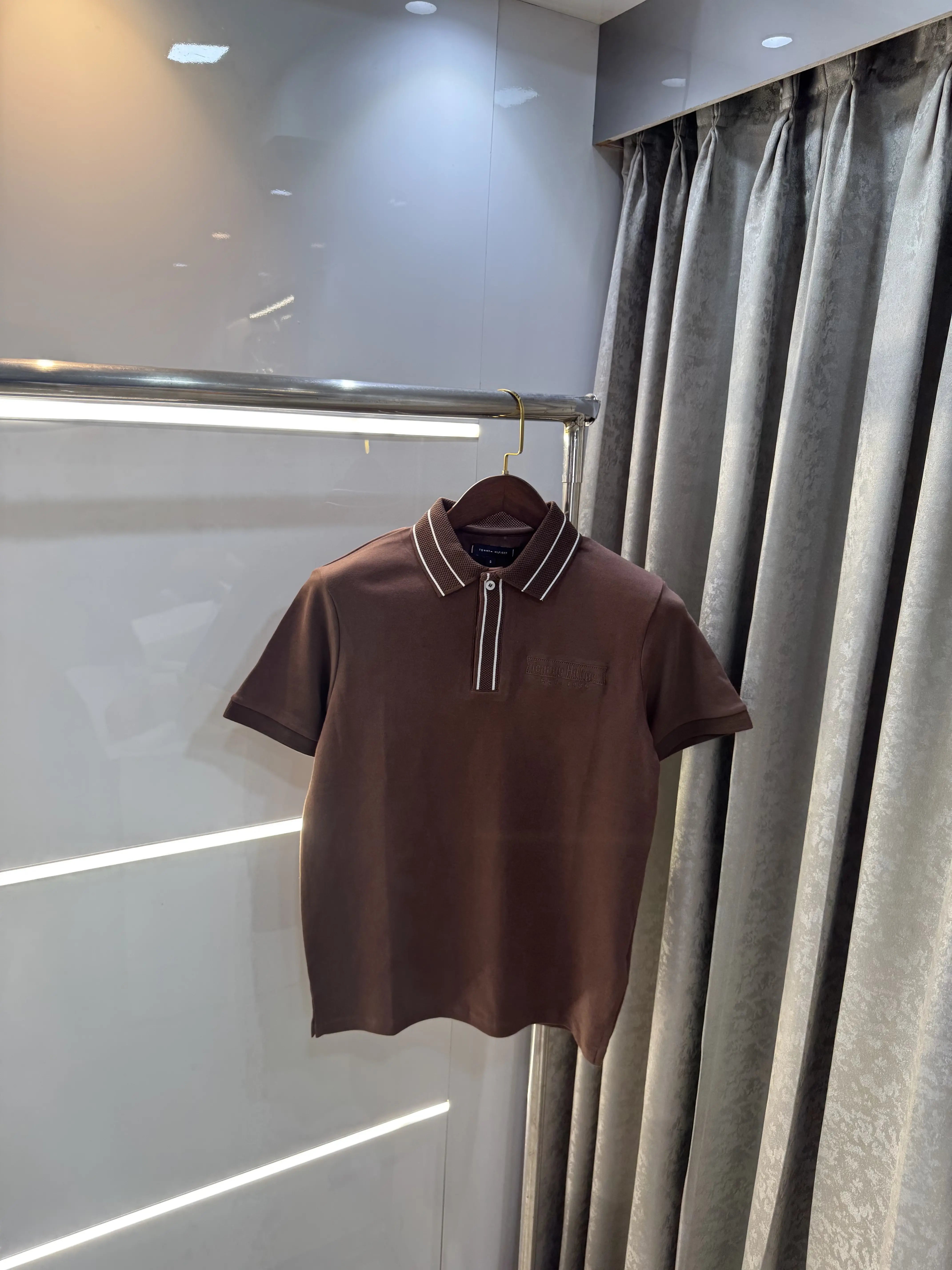 Tommy Hilfiger Brown Premium Polo T-shirt Secondary image