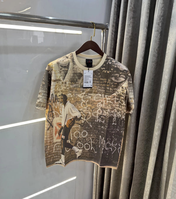 Air Jordan Beige Back Logo Imported Oversized T-Shirt