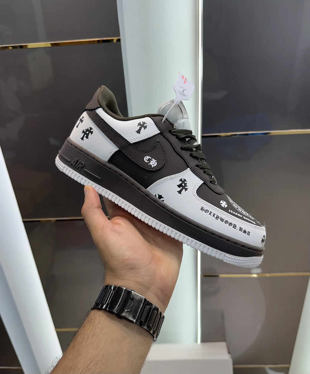 Nike_Airforce 1 Chrome Heart Edition Sneaker
