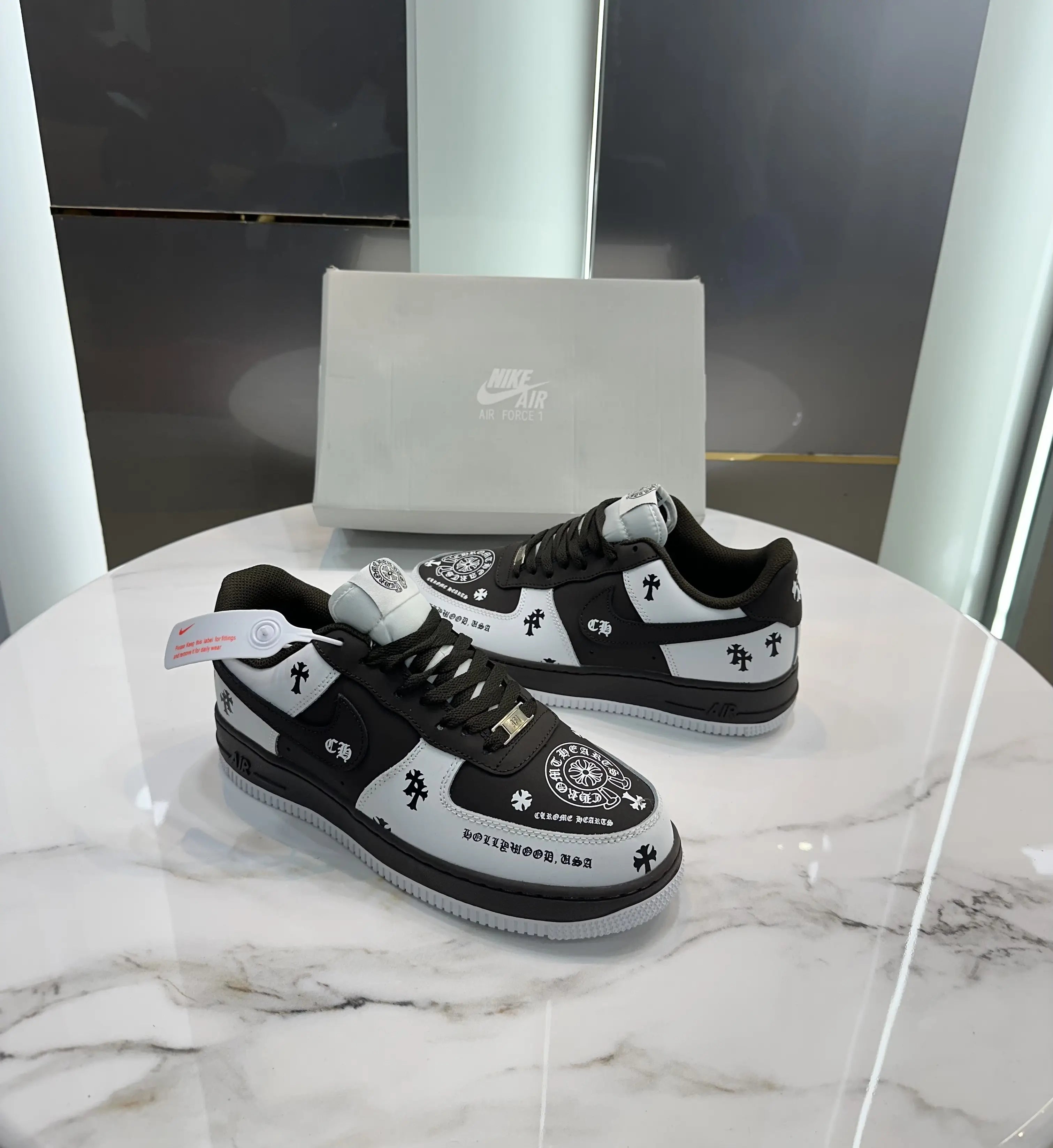 Nike_Airforce 1 Chrome Heart Edition Sneaker