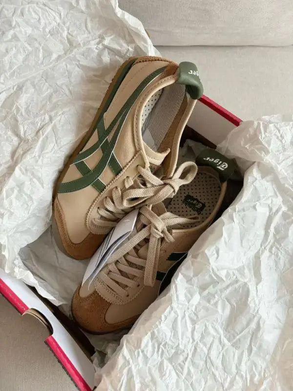 Onitsuka Tiger MEXICO 66 Beige Grass Green 1st Leather Quality Fixx