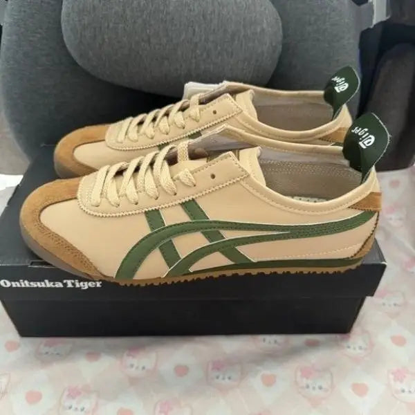 Onitsuka Tiger MEXICO 66 Beige Grass Green 1st Leather Quality Fixx