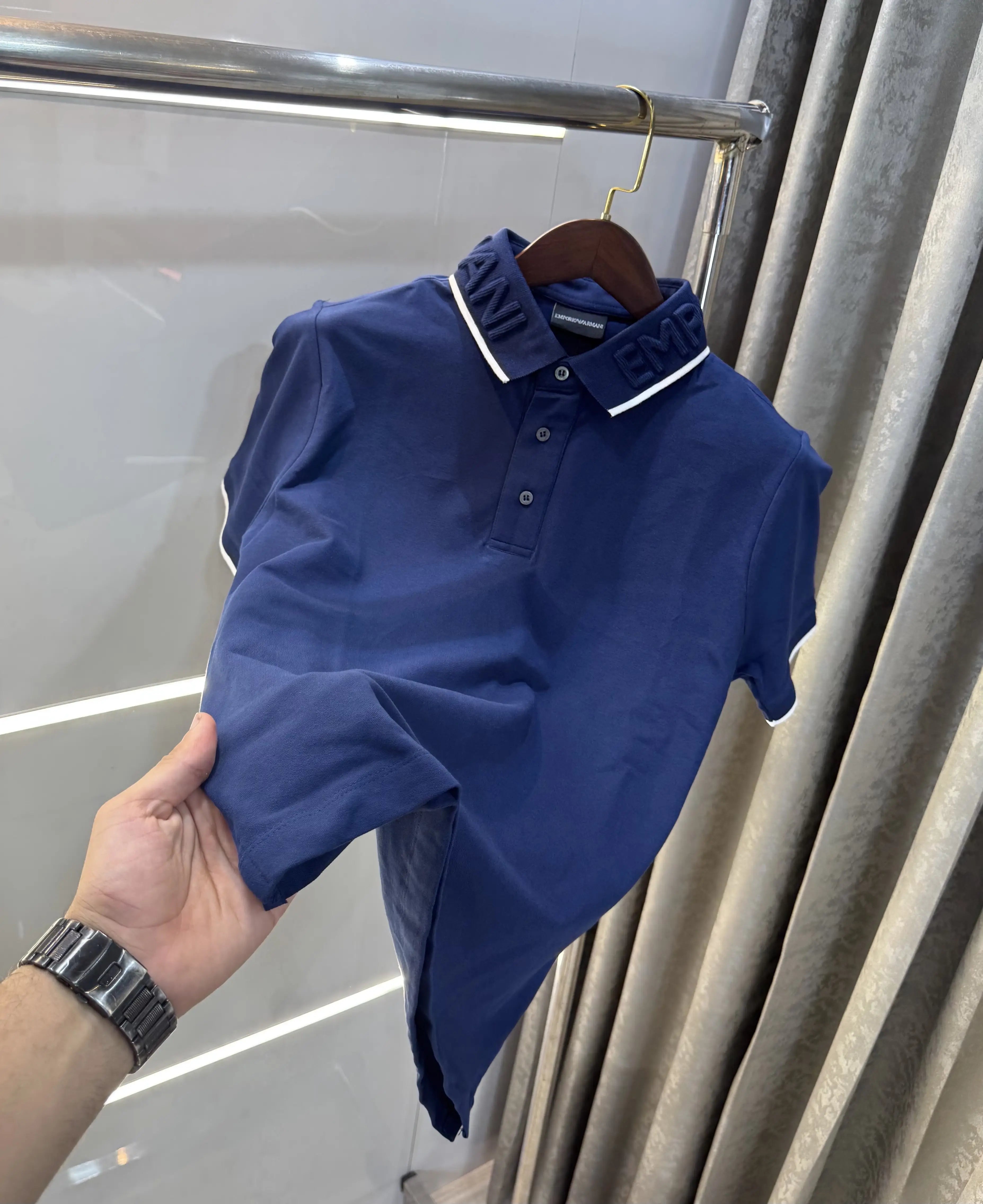 Emporio Arman i Petrol Blue Premium Polo T-Shirt Main image