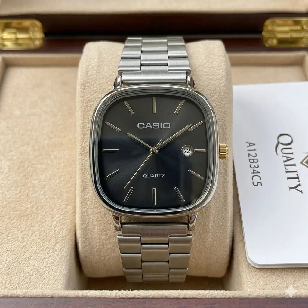 Casio Oval Silver Black Main image
