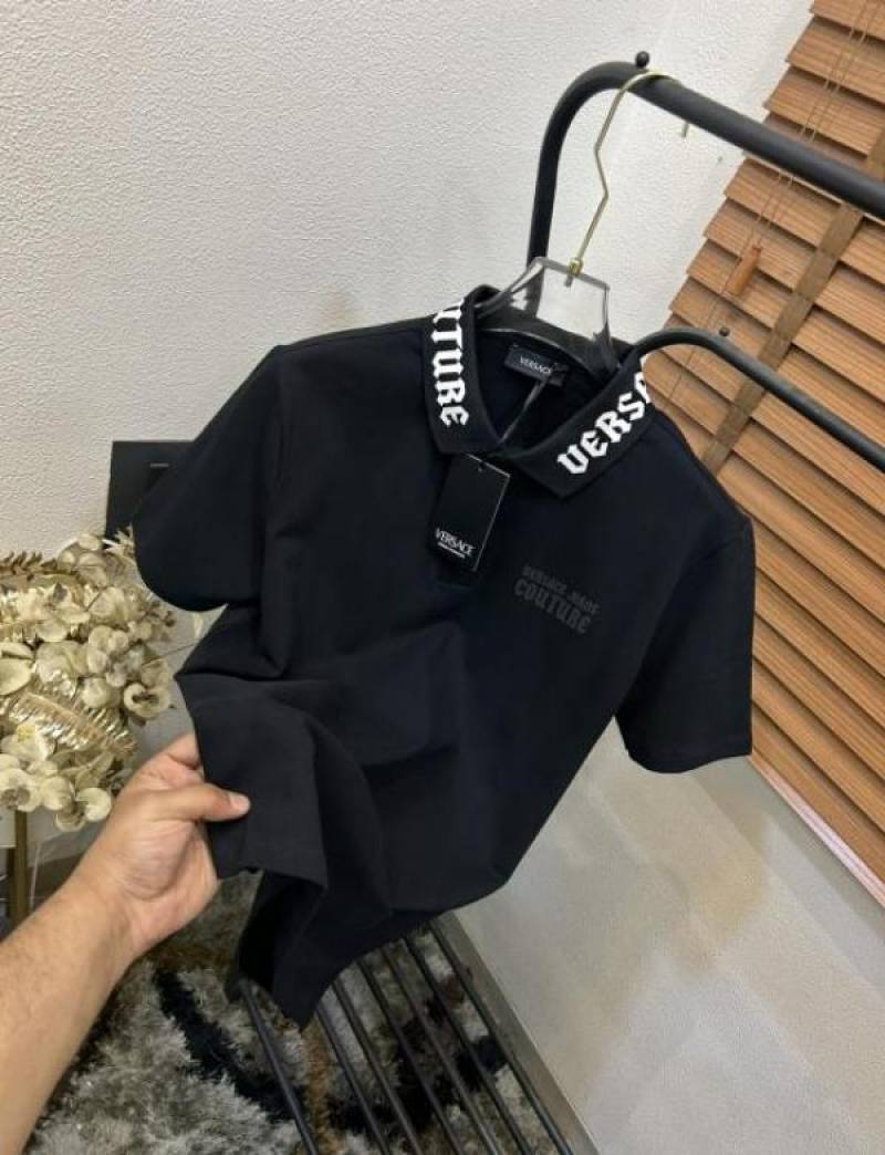 Versace Jeans Couture Collor Printed Imported Premium Polo T-shirt Secondary image