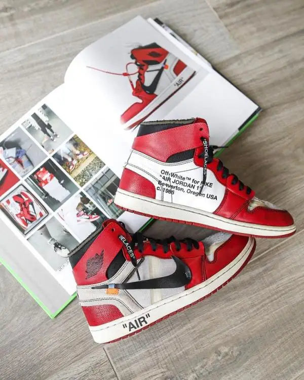 Nik_e Jordan retro 1 X off white UNC Red