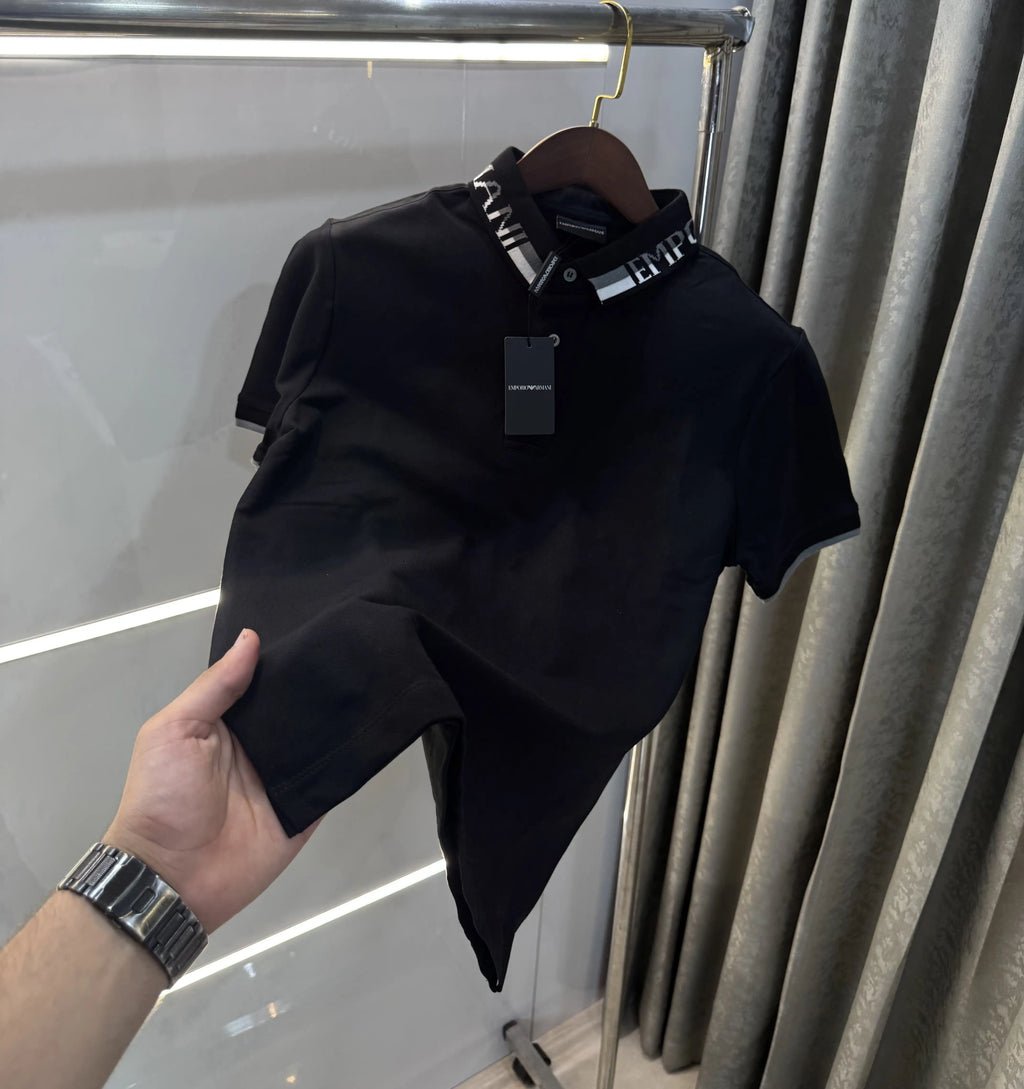 Emporio Arman i Black Premium Polo T-Shirt