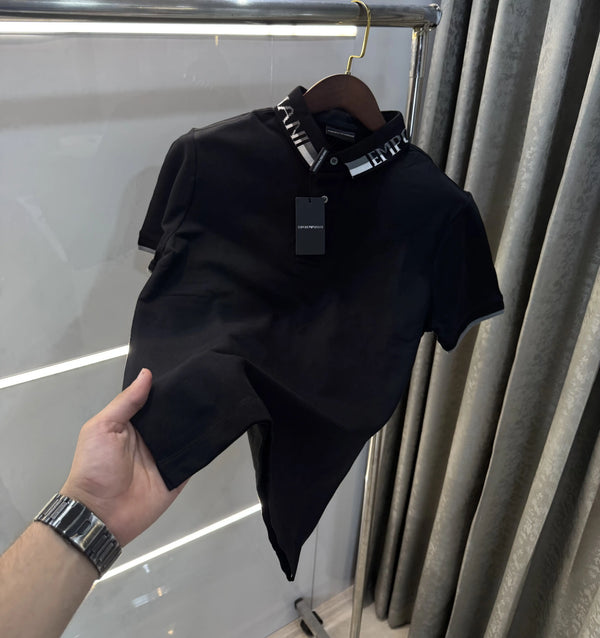 Emporio Arman i Black Premium Polo T-Shirt