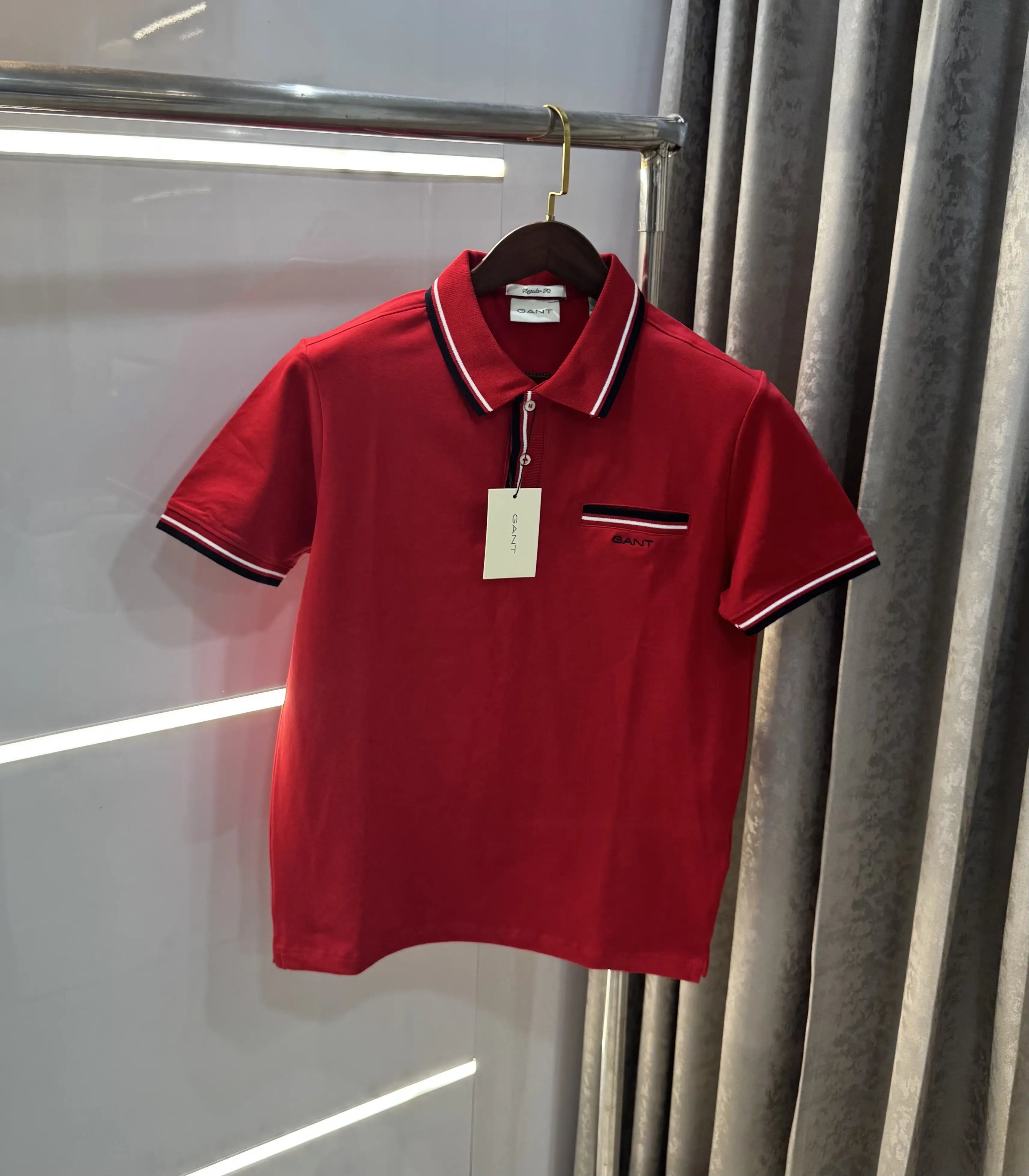 Gant Red Embroidery Logo Premium Polo T-shirt Secondary image