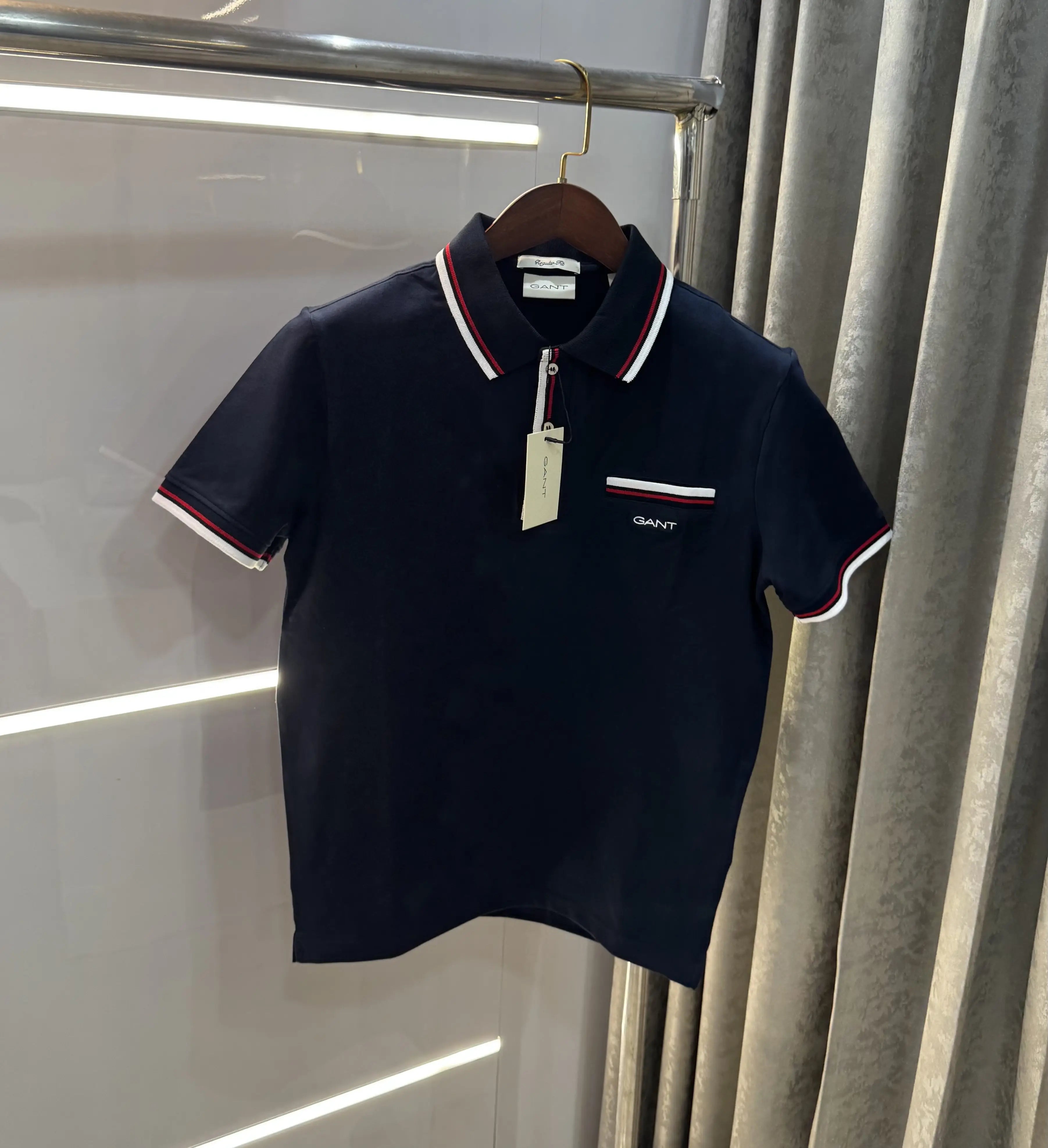 Gant Navy Blue Embroidery Logo Premium Polo T-shirt Secondary image