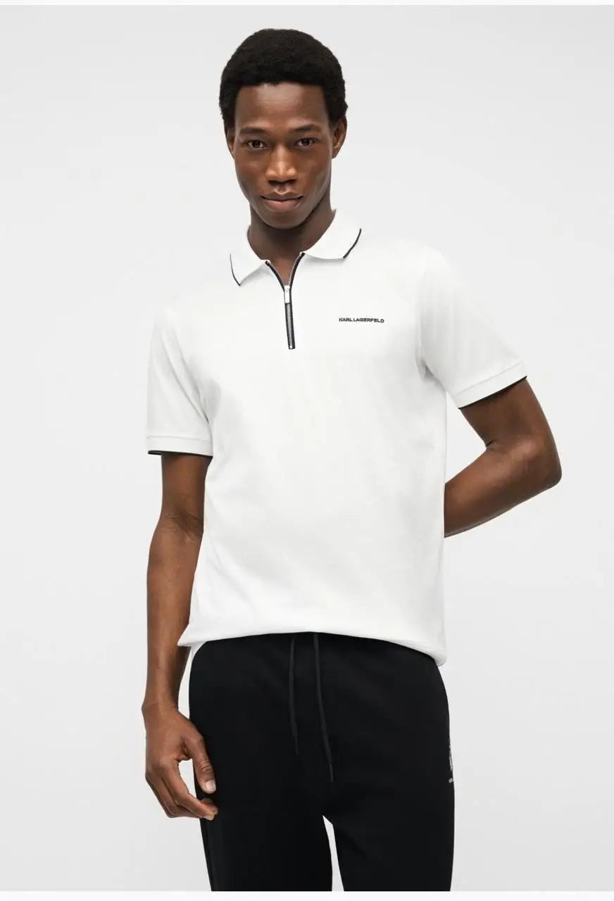 Karl Lagerfled White Imported Polo T-Shirt Main image