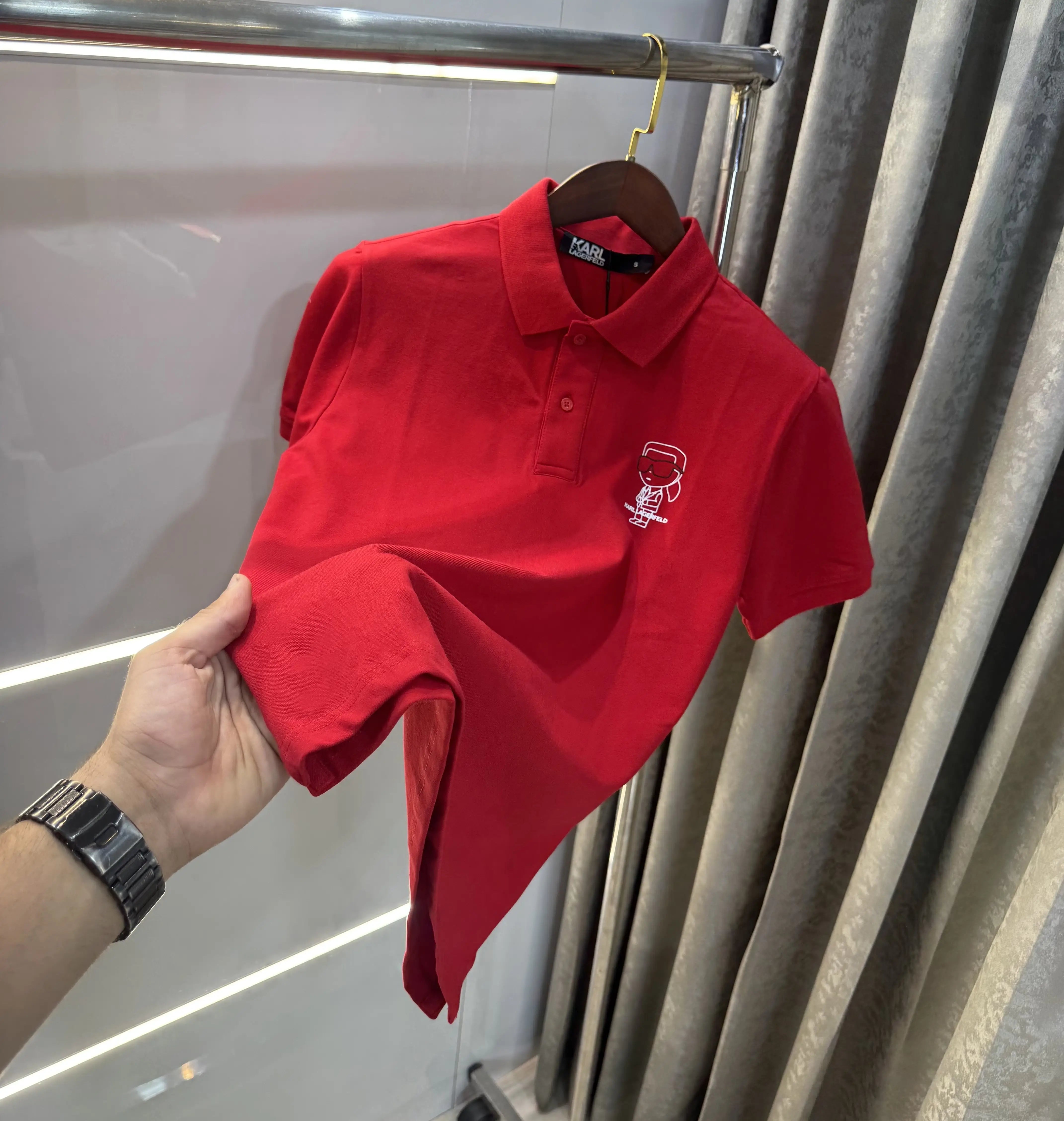 Karl Lagerfled Red Imported Polo T-Shirt Secondary image
