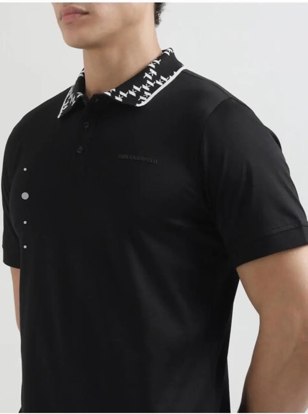 Karl Lagerfled Black Imported Polo T-Shirt