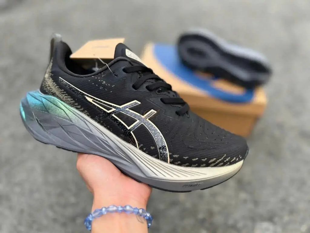 Asics_Novablast 4 Platinum Black Champagne Mens Shoes