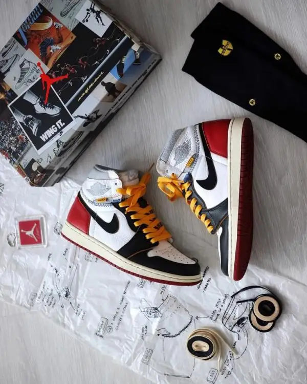 Nik e Jorda n Retro 1 High X Union Black Toe Leather Surplus Semi UA Main image