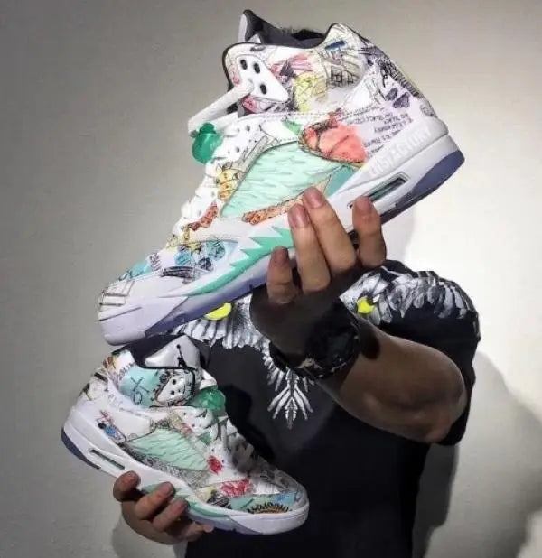 Jordan Retro 5 Wings Glow in Dark Reflective