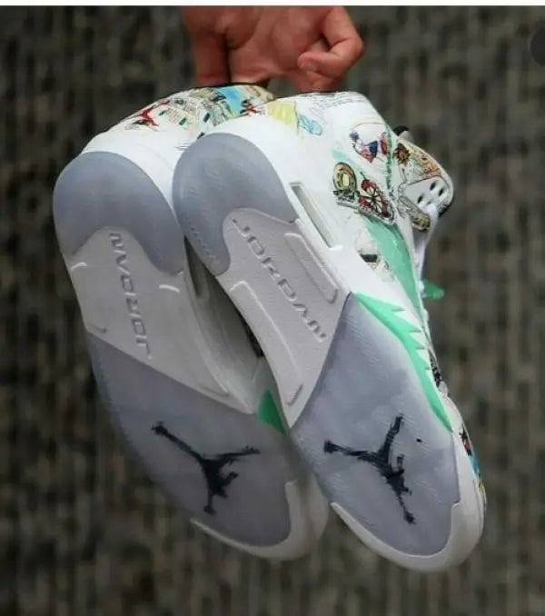 Jordan Retro 5 Wings Glow in Dark Reflective