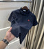 Burberr y Navy Blue Embroidery Logo  Premium Classic Polo T-Shirt