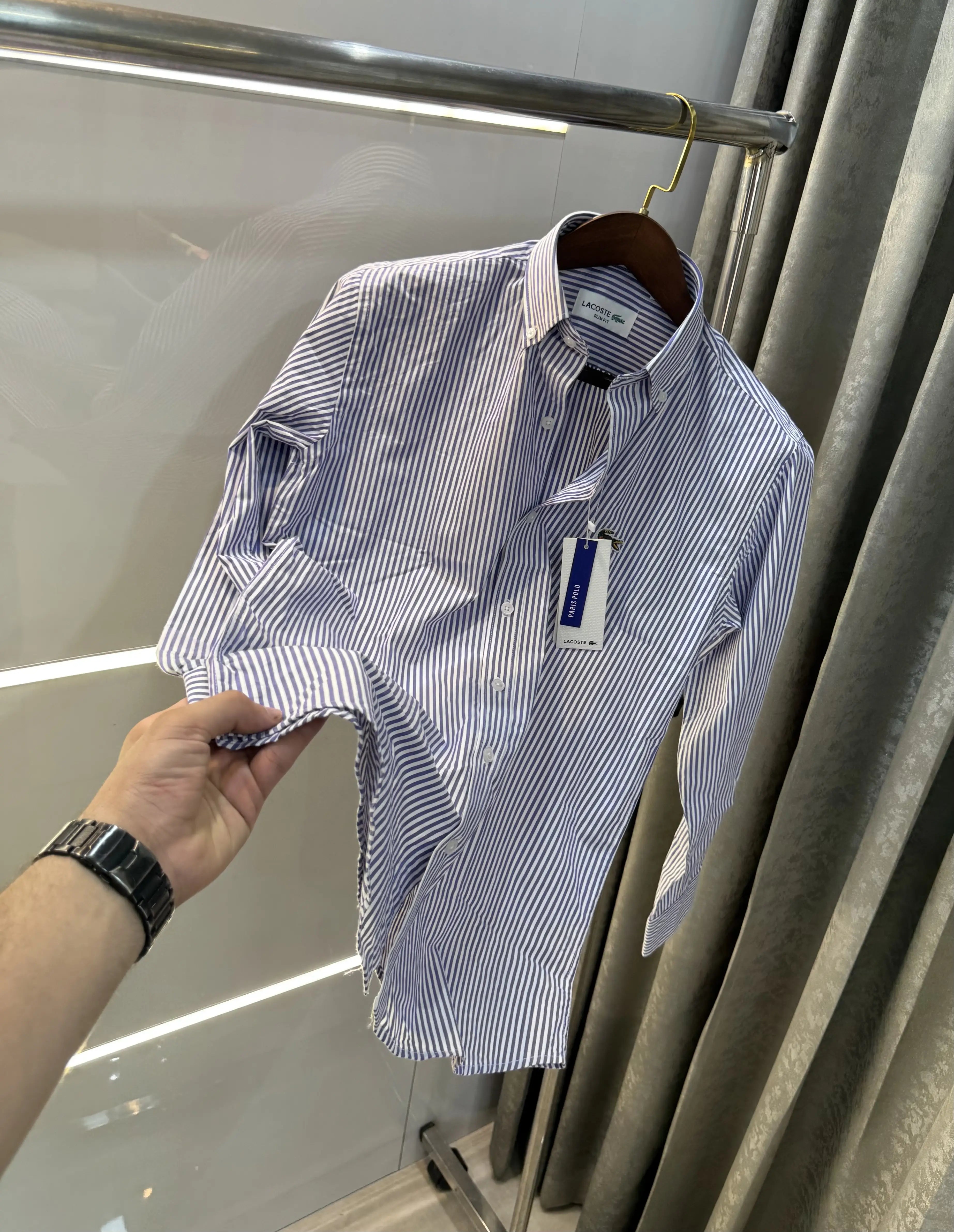 Lacoste Purple Stripes Premium Shirt Secondary image