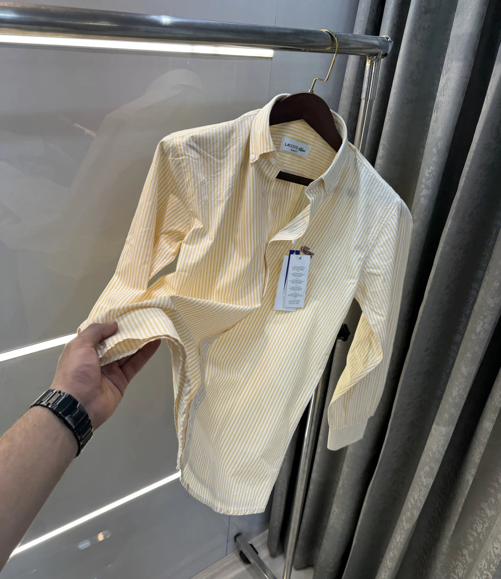 Lacoste Yellow Stripes Premium Shirt