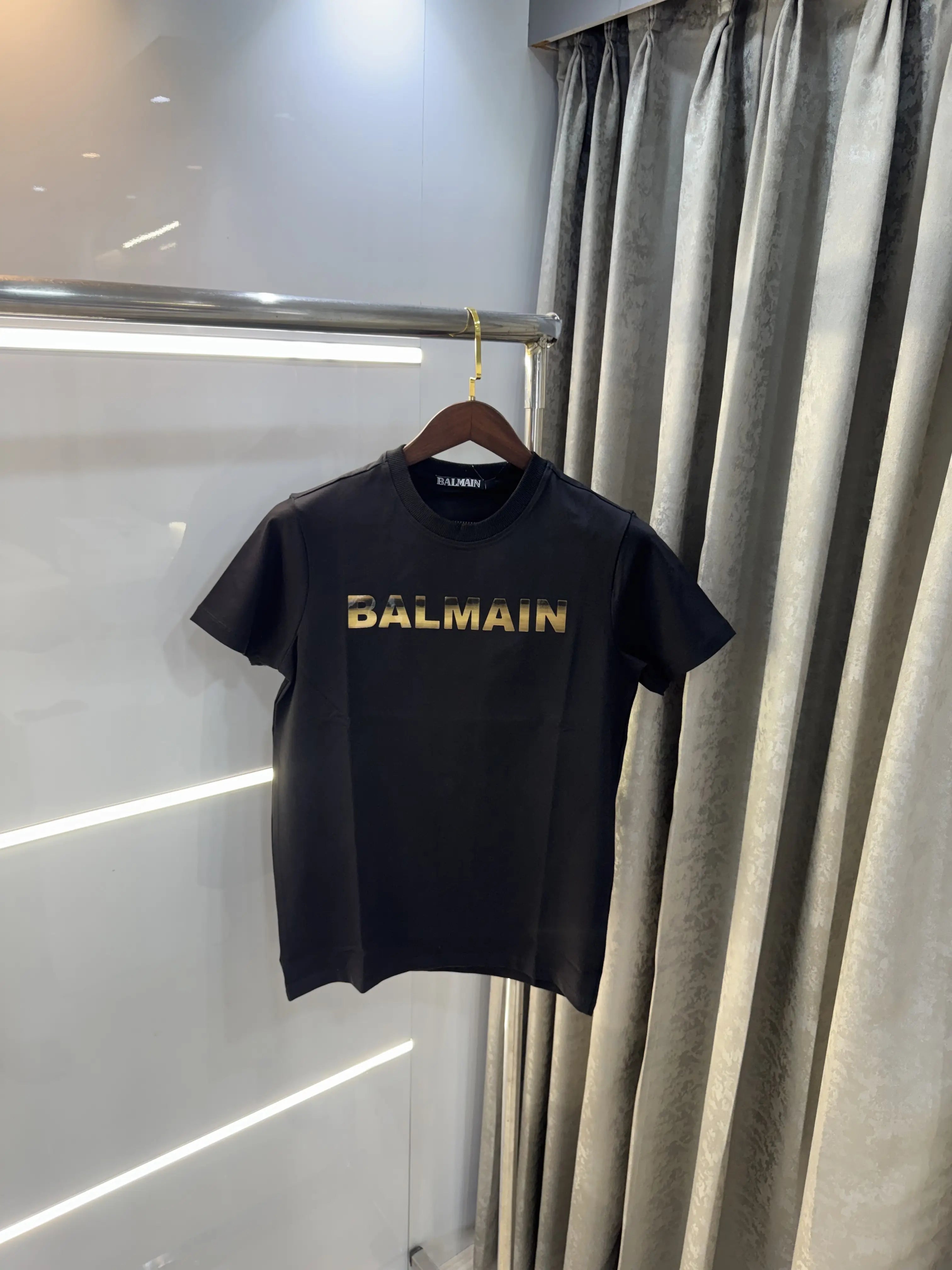 Balmain Paris Black C Logo Work Premium T-Shirt