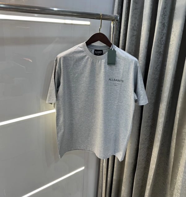 All Saints Grey Logo Print Imported Oversized T-Shirt