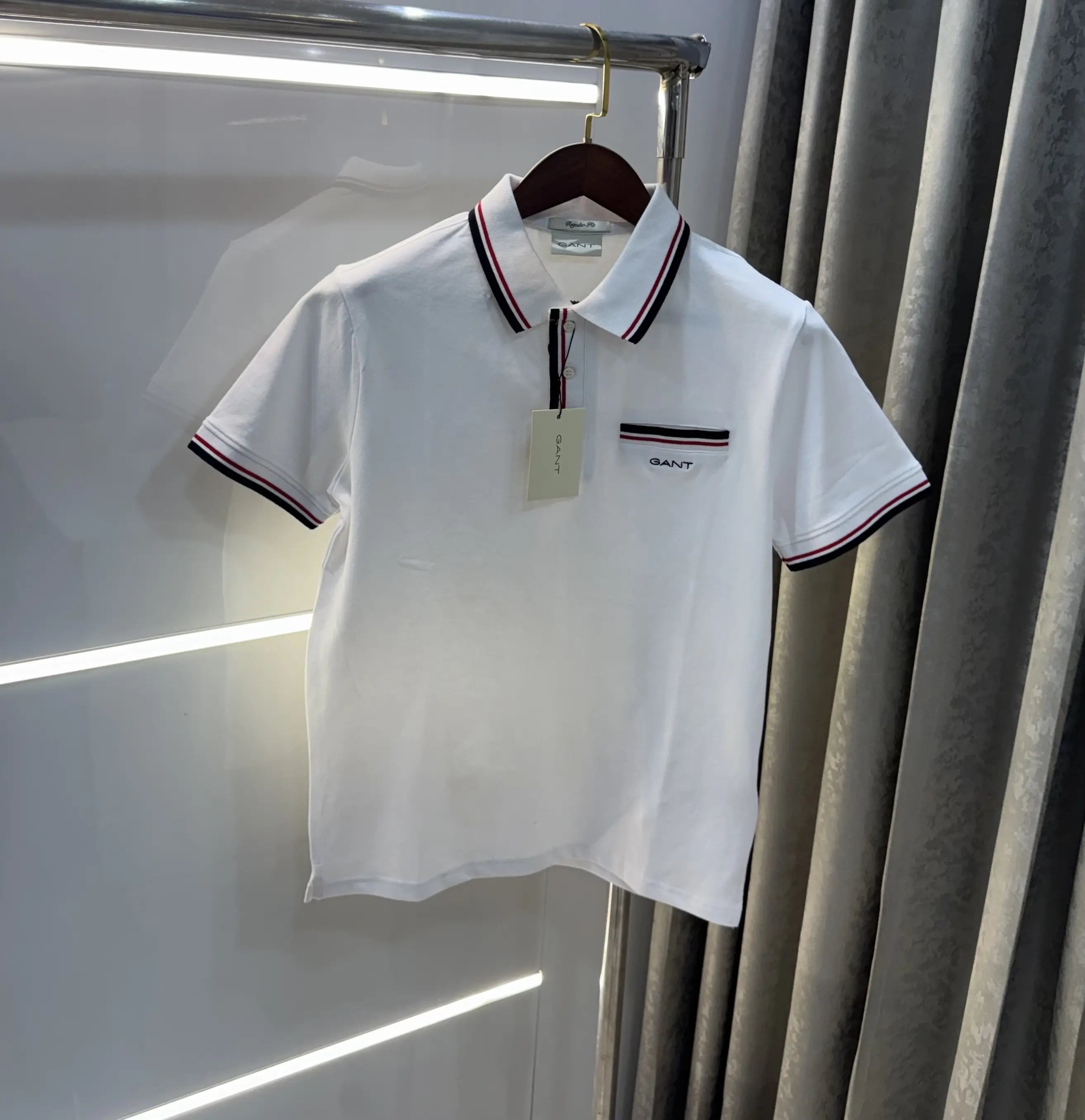 Gant White Embroidery Logo Premium Polo T-shirt Secondary image