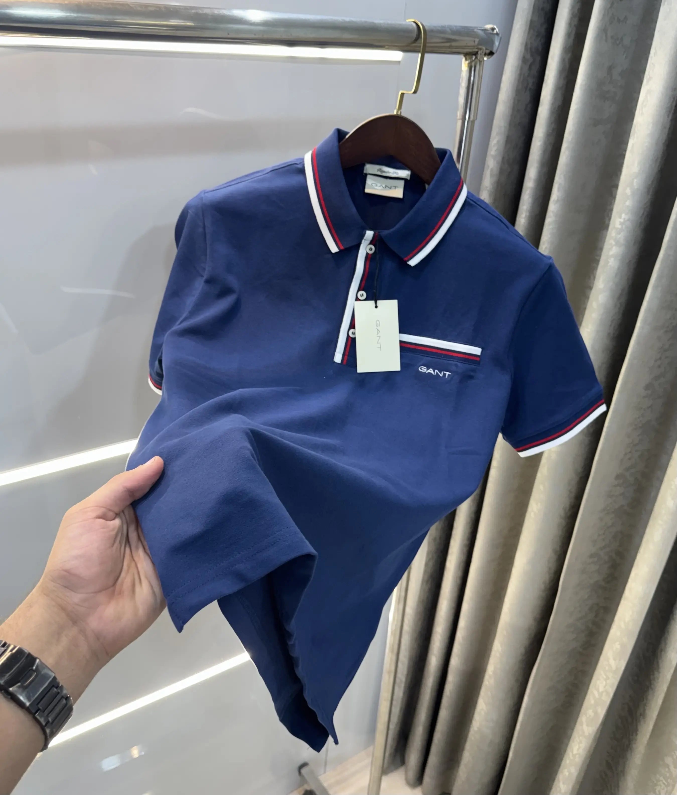 Gant Petrol Blue Embroidery Logo Premium Polo T-shirt Secondary image