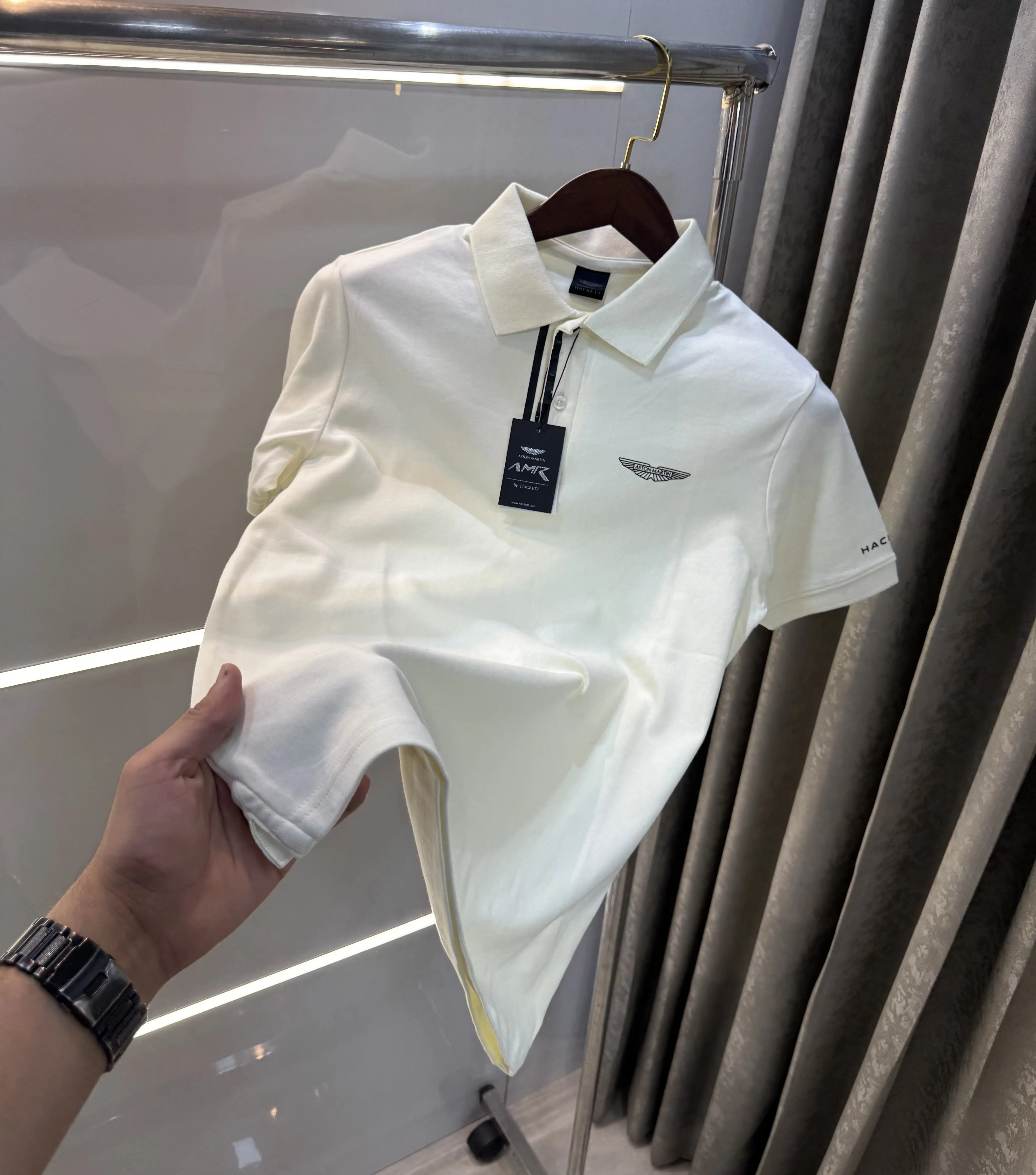 Hacket Cream Logo Work Premium Polo T-Shirt Main image