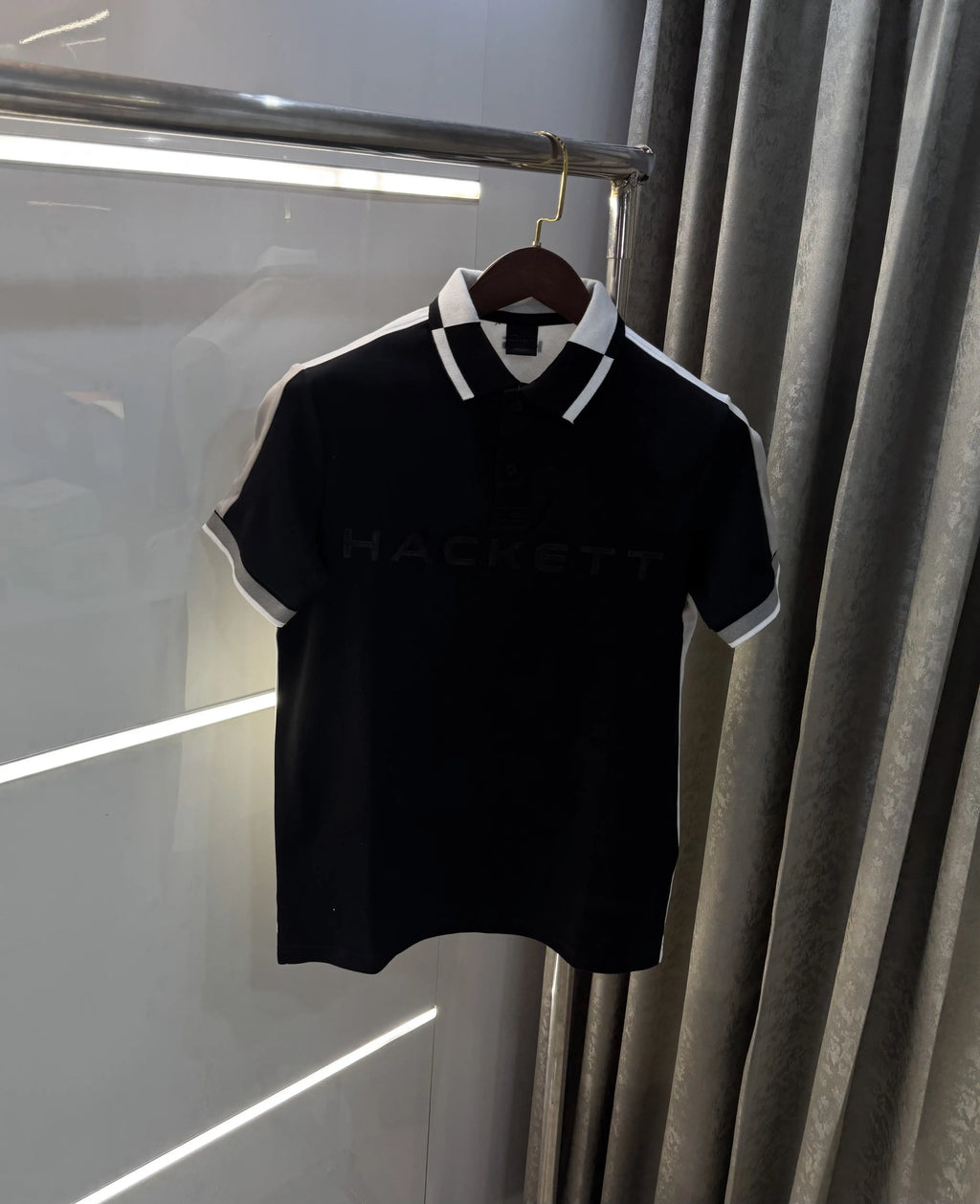 Hacket Black Logo Work Premium Polo T-Shirt