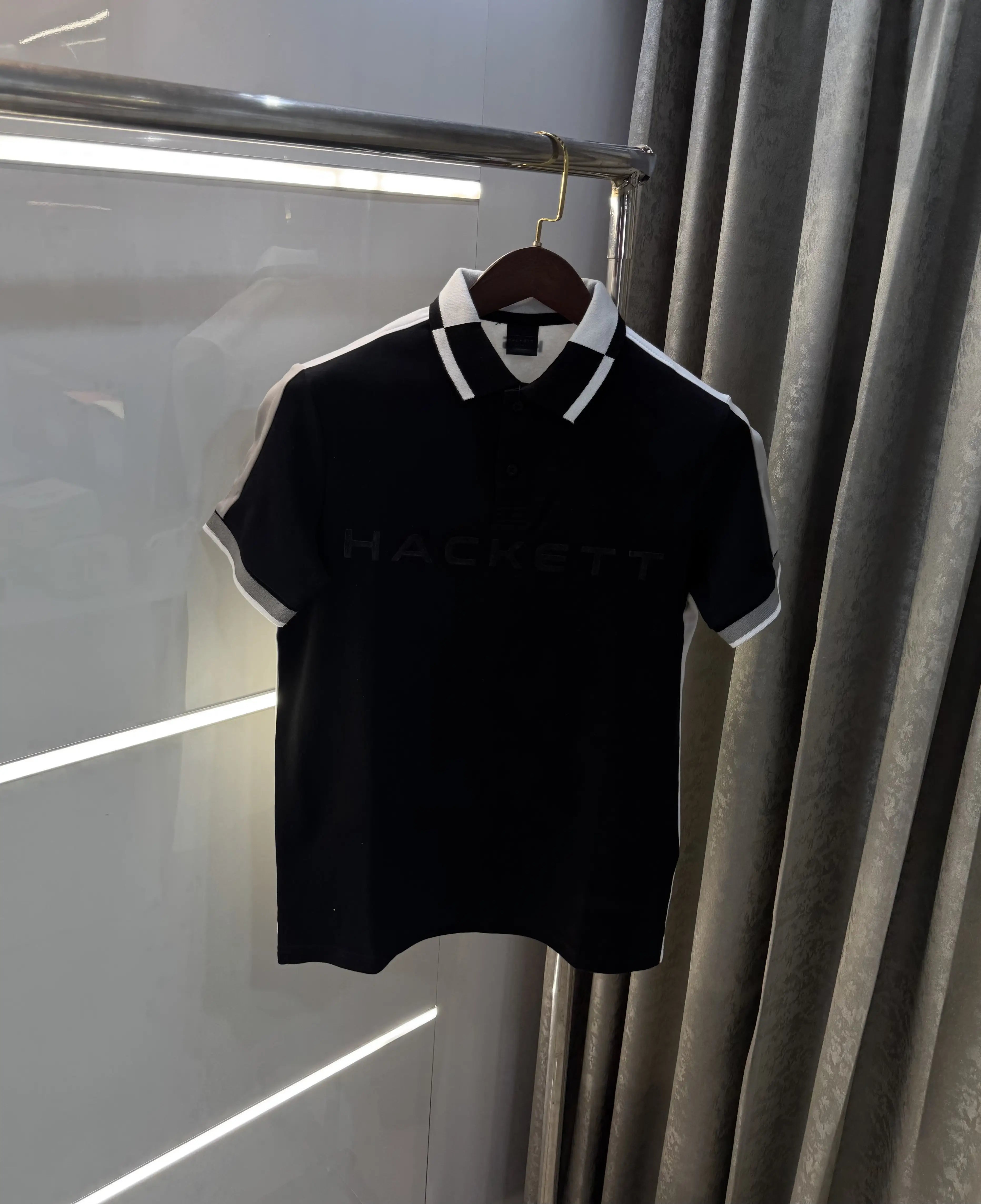 Hacket Black Logo Work Premium Polo T-Shirt