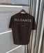 All Saints Brown Logo Print Imported Oversized T-Shirt