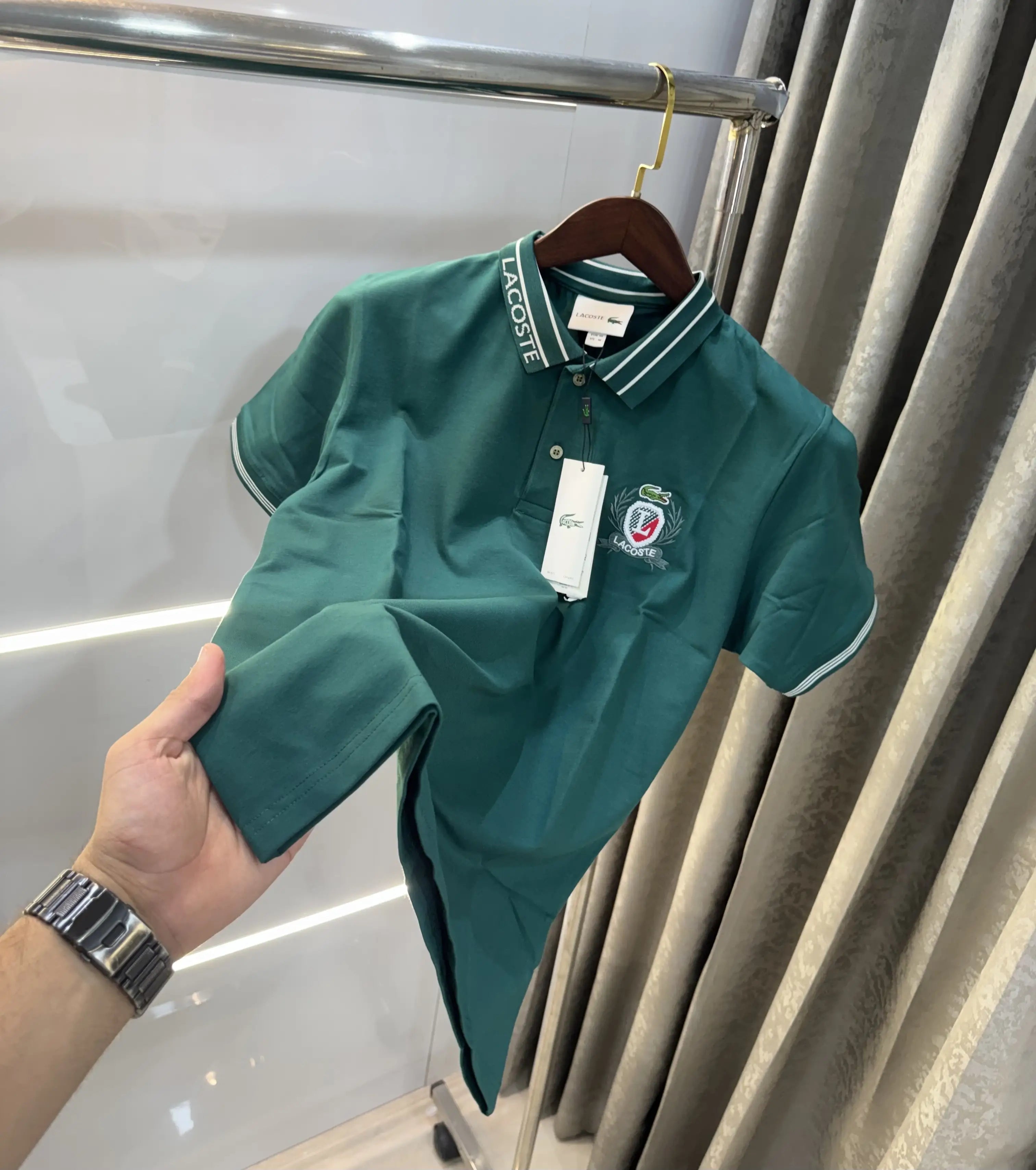 Lacoste Green Embroidery Logo Premium Polo T-shirt Secondary image