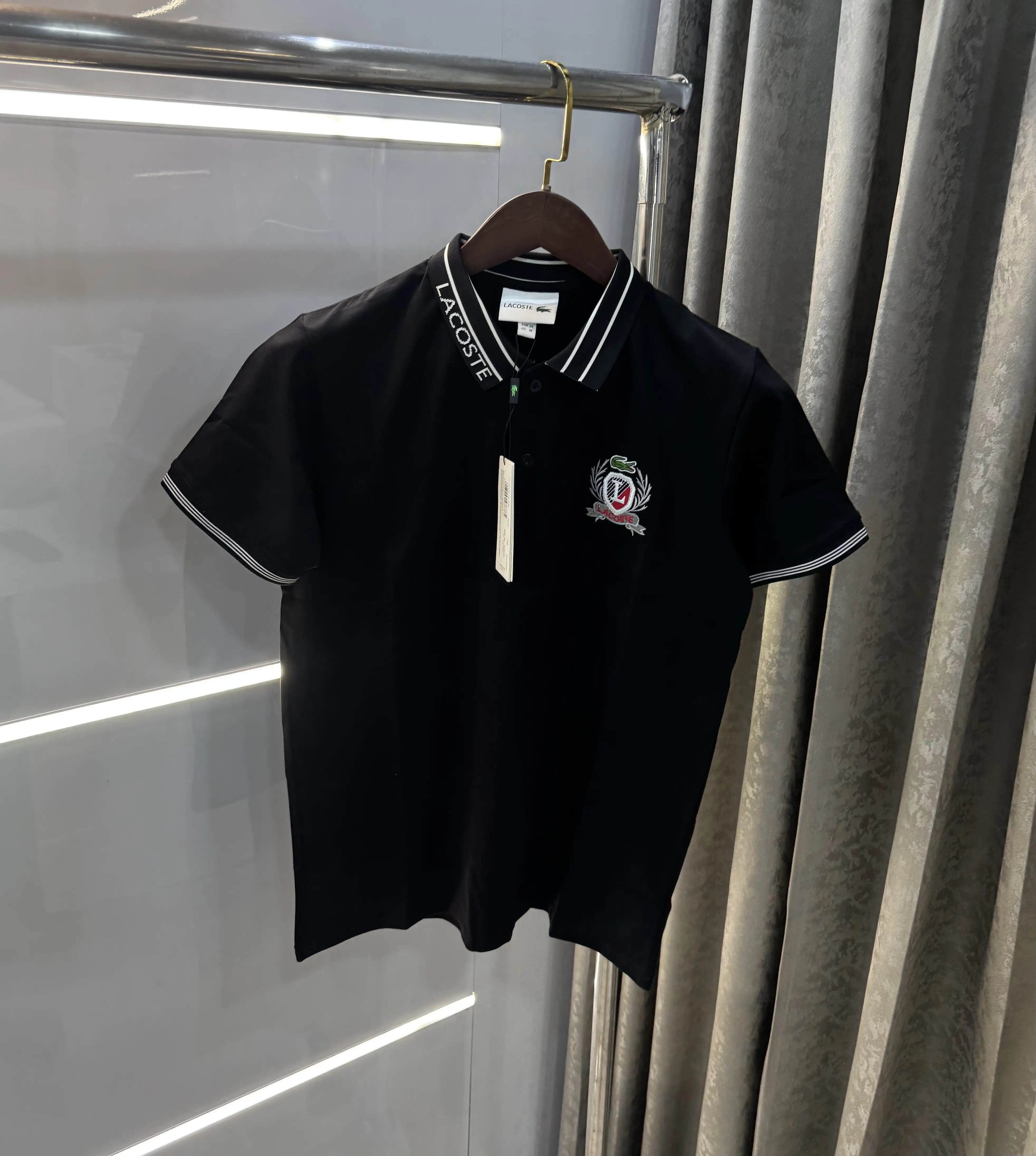 Lacoste Black Embroidery Logo Premium Polo T-shirt Secondary image