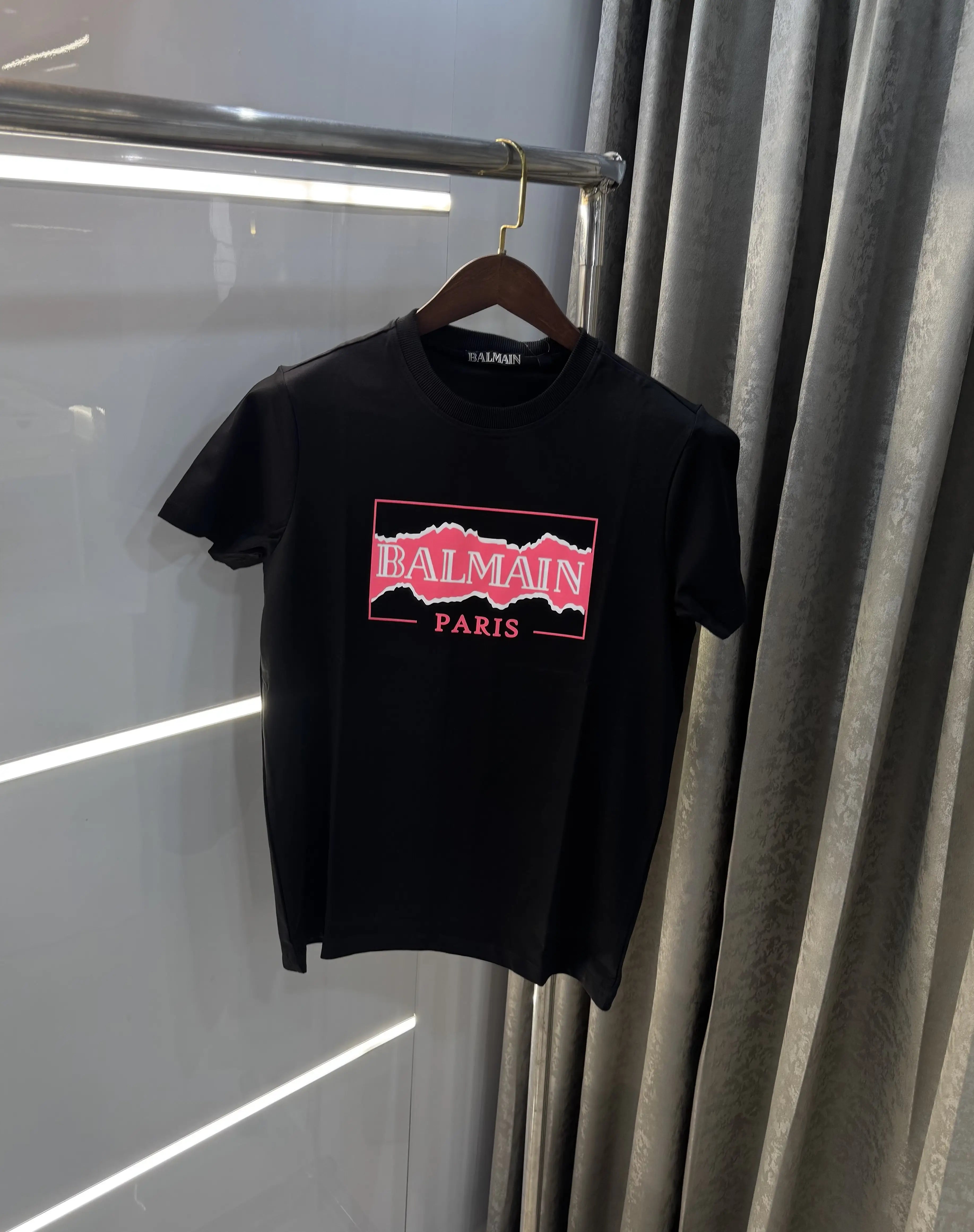 Balmain Paris Black B Logo Work Premium T-Shirt Secondary image