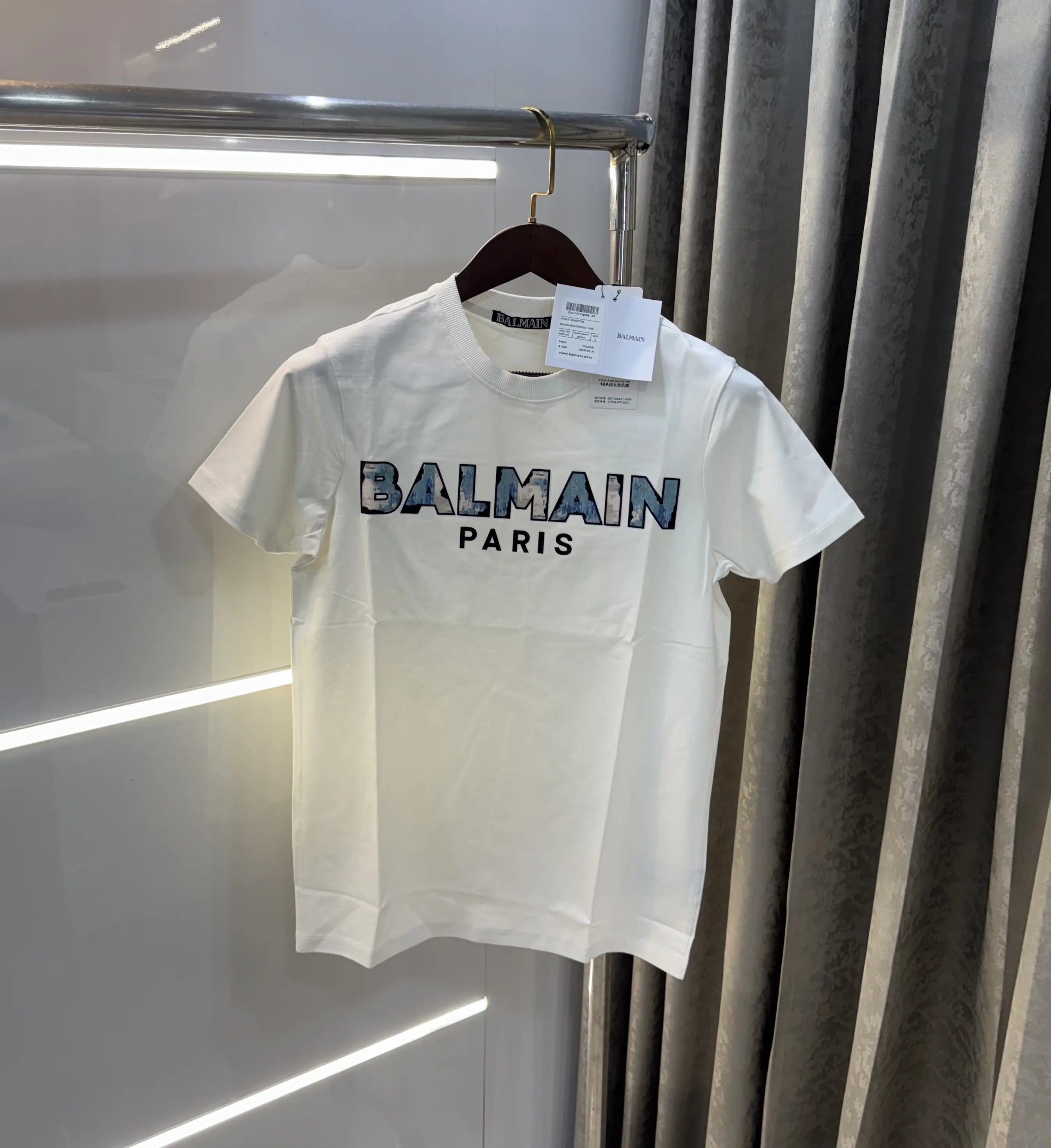 Balmain Paris White A Logo Work Premium T-Shirt Secondary image