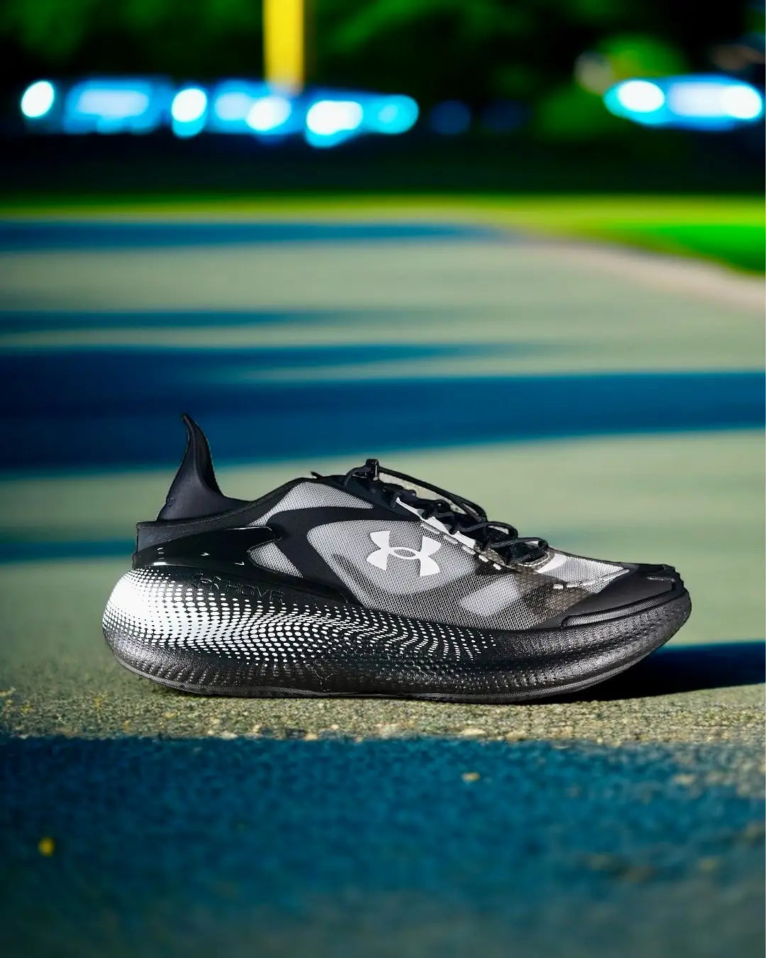 Under_Armour Echo Slip Speed Black White Shoes Secondary image