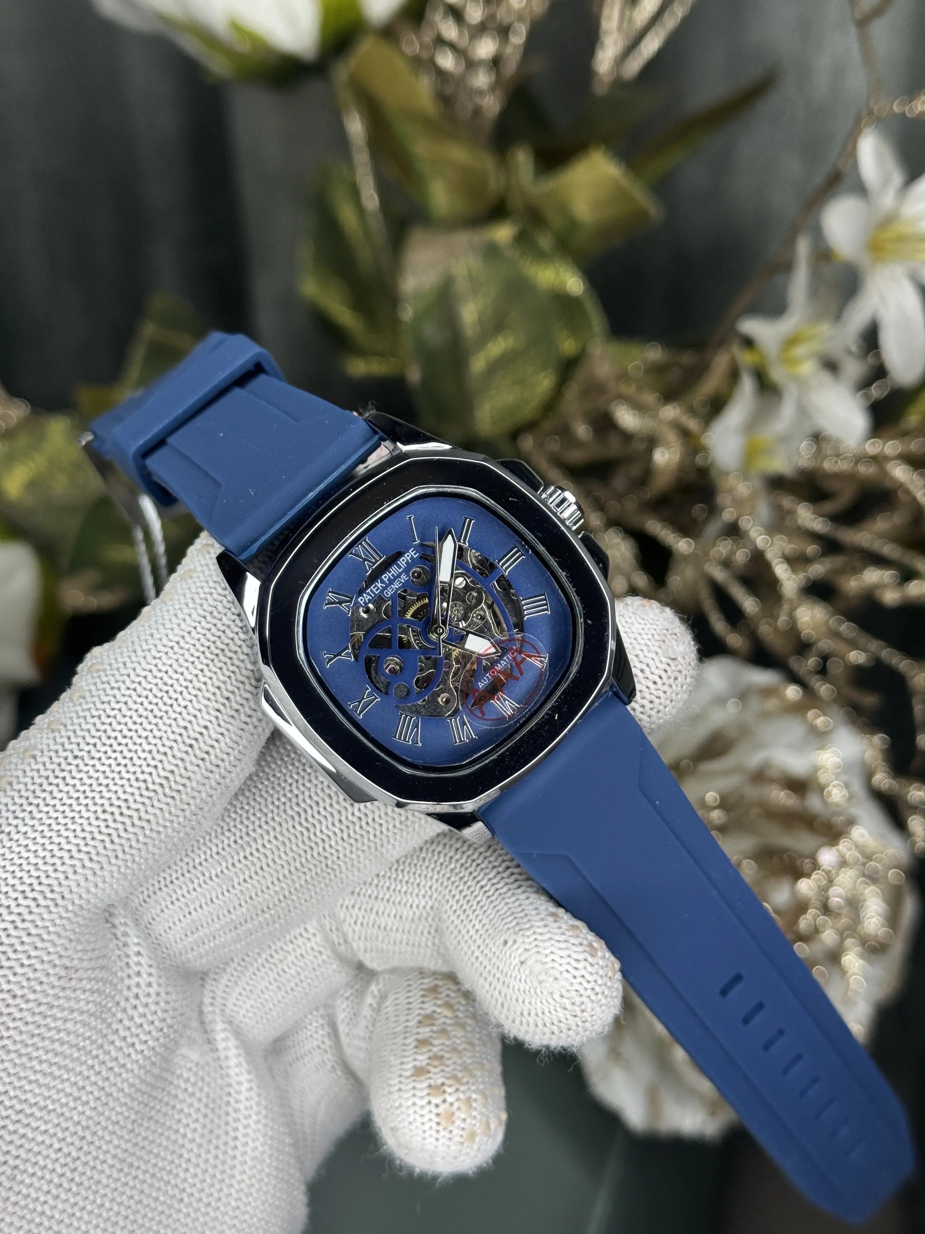 Patek Philippe Silver Blue Premium Automatic Watch Secondary image