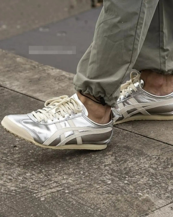 Onitsuk_a Tiger Mexico 66 Silver White Mens 7A Premium D-1916