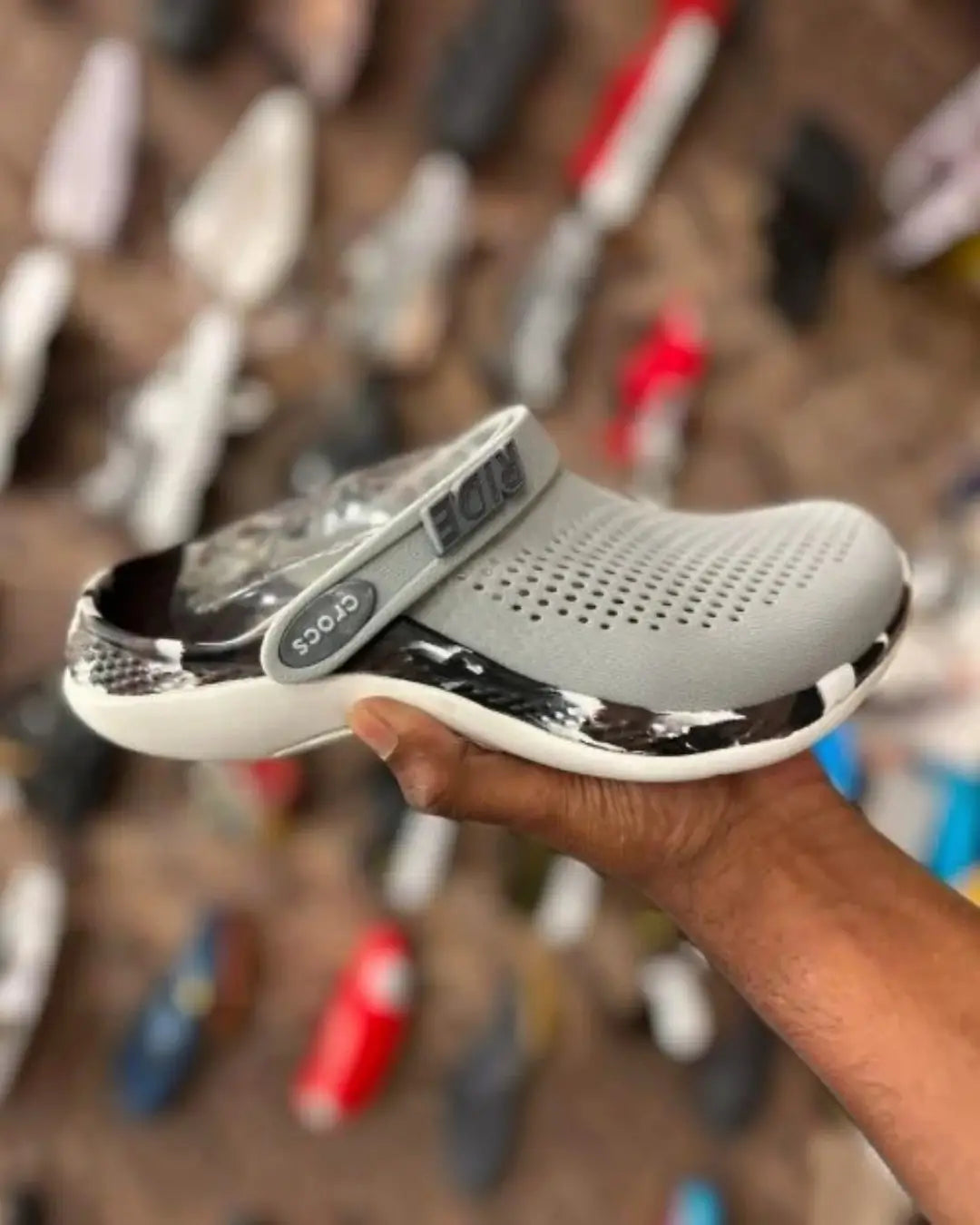Crocs LiteRide 360 Clog Grey Brown White Multi Premium Copy D-1904 Main image