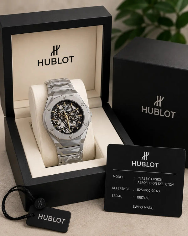 HUBLOT Tourbillon diamond cut chain