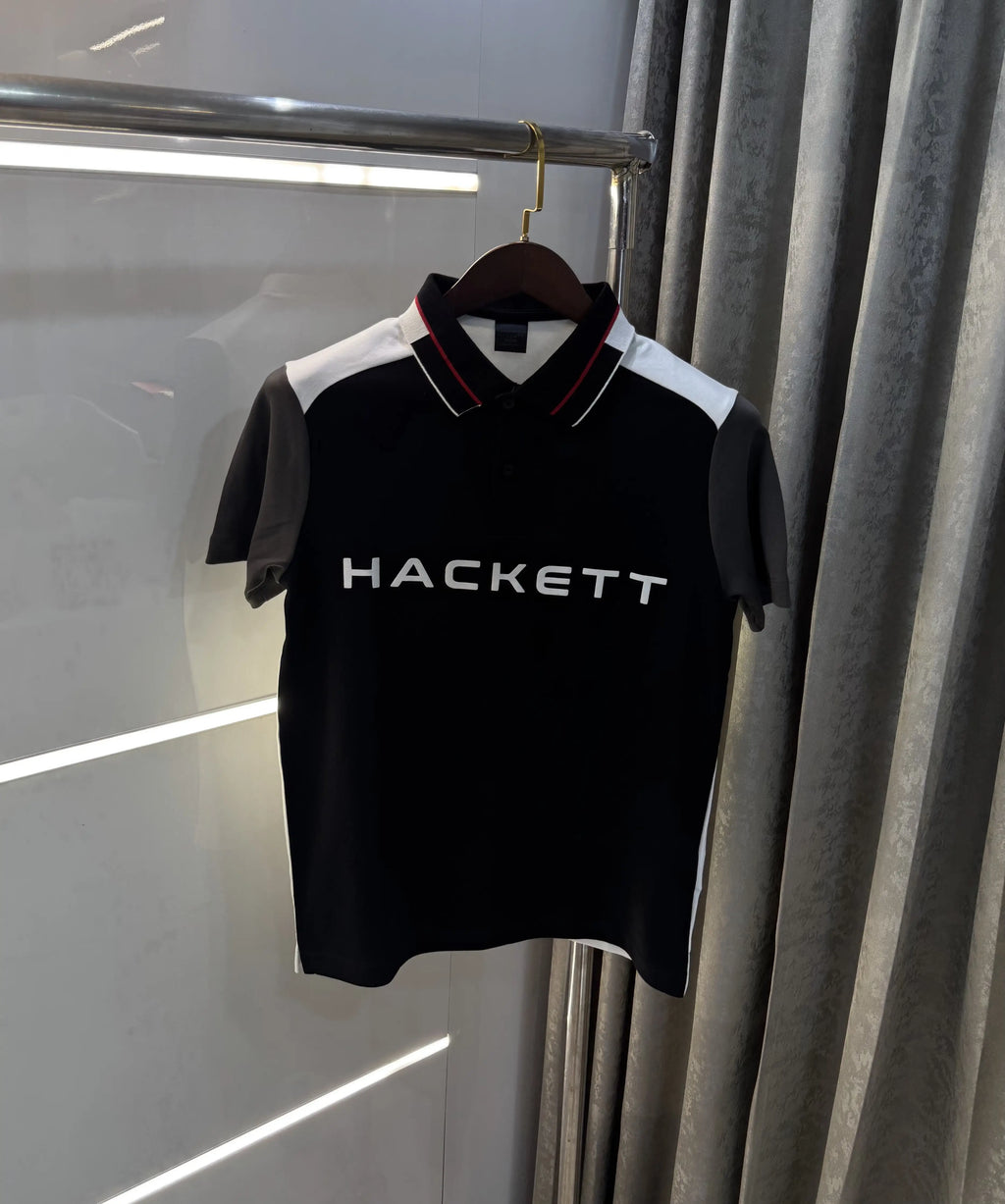 Hacket Black Logo Work Premium Polo T-Shirt