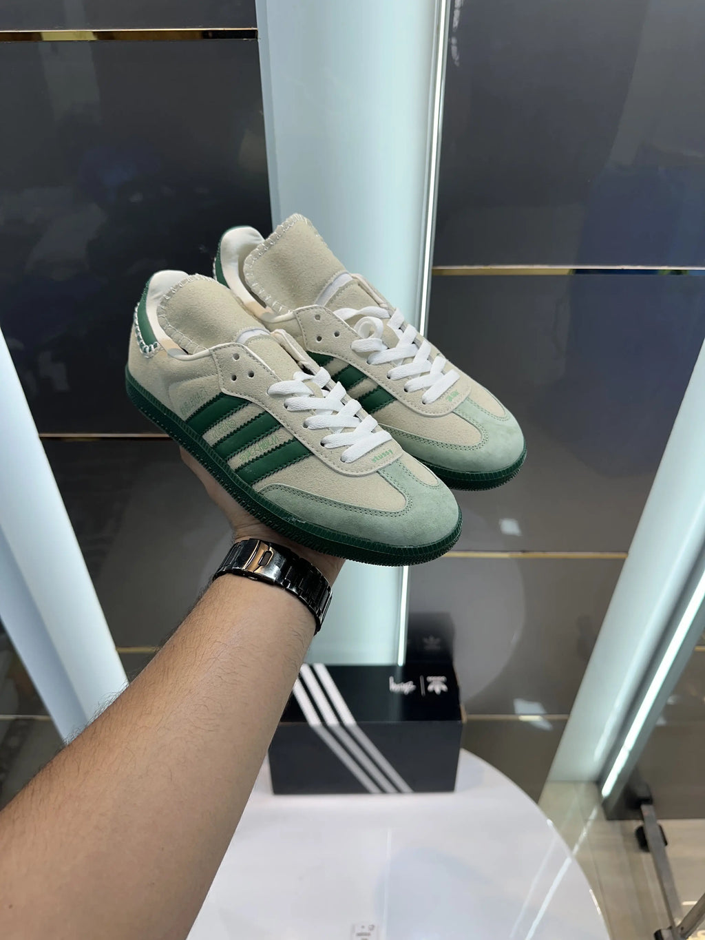 Adidas_Samba X Stussy White Green Sneaker