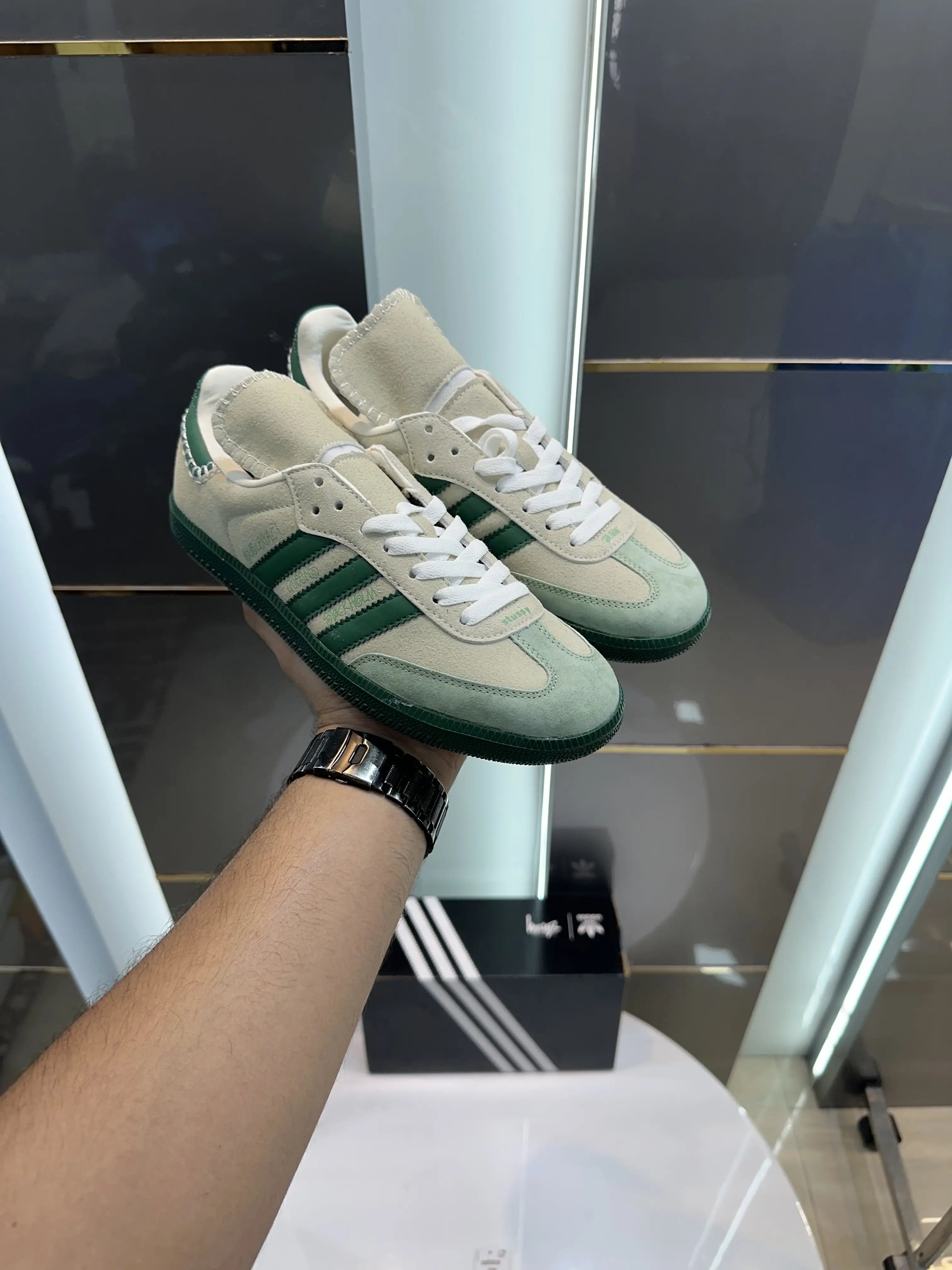 Adidas_Samba X Stussy White Green Sneaker