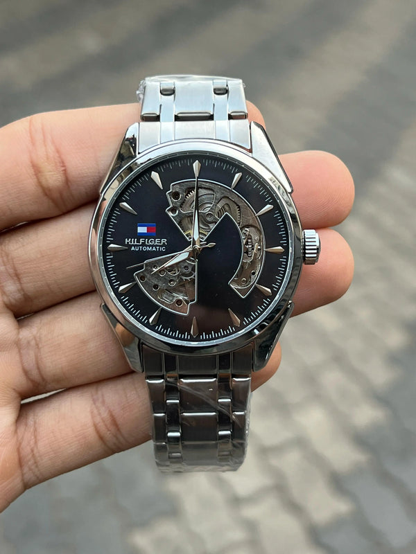 Tommy Hilfiger Automatic Silver Black