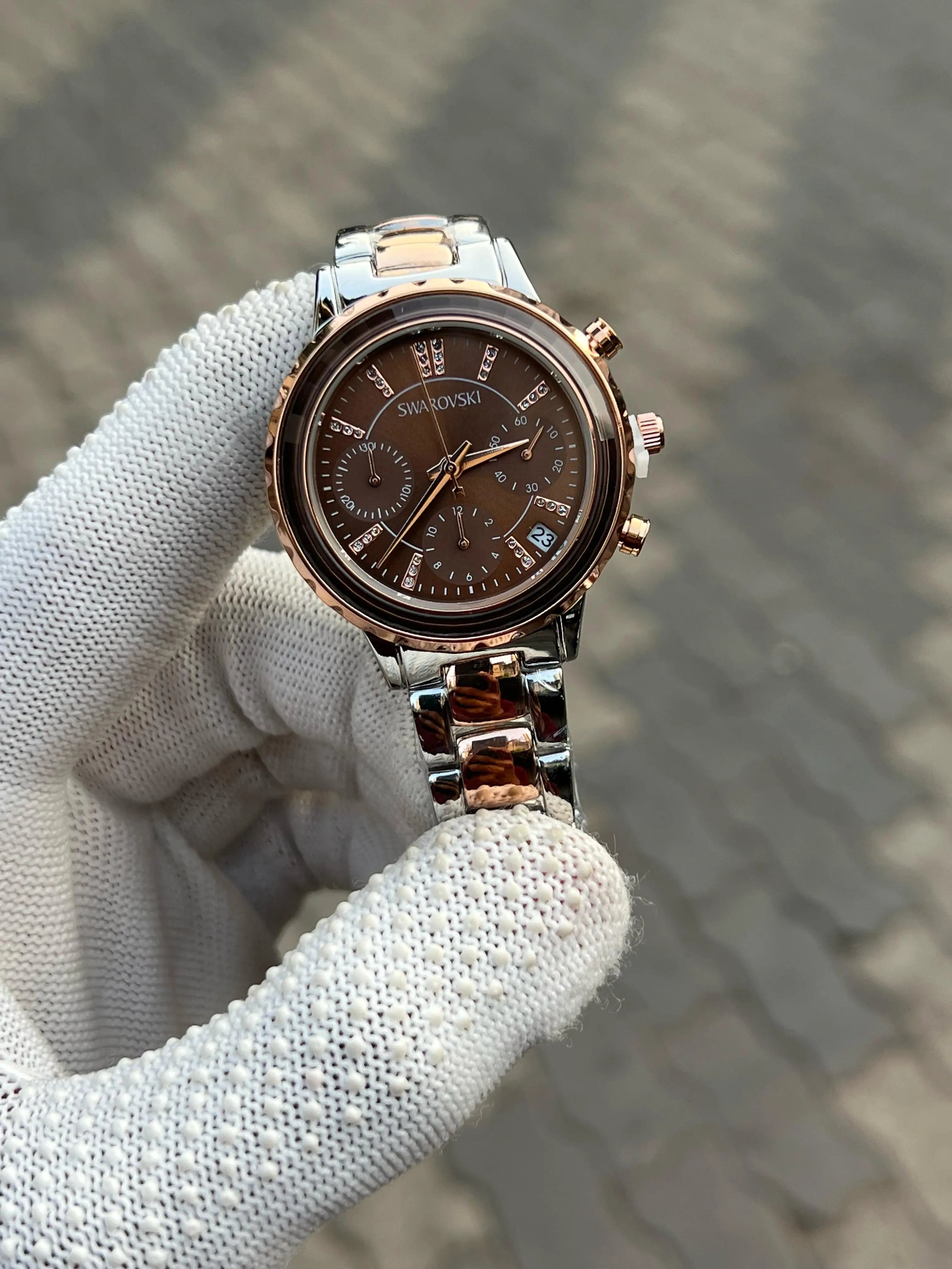 Swarovski Octea Lux Chrono Analog Two Tone Brown Secondary image