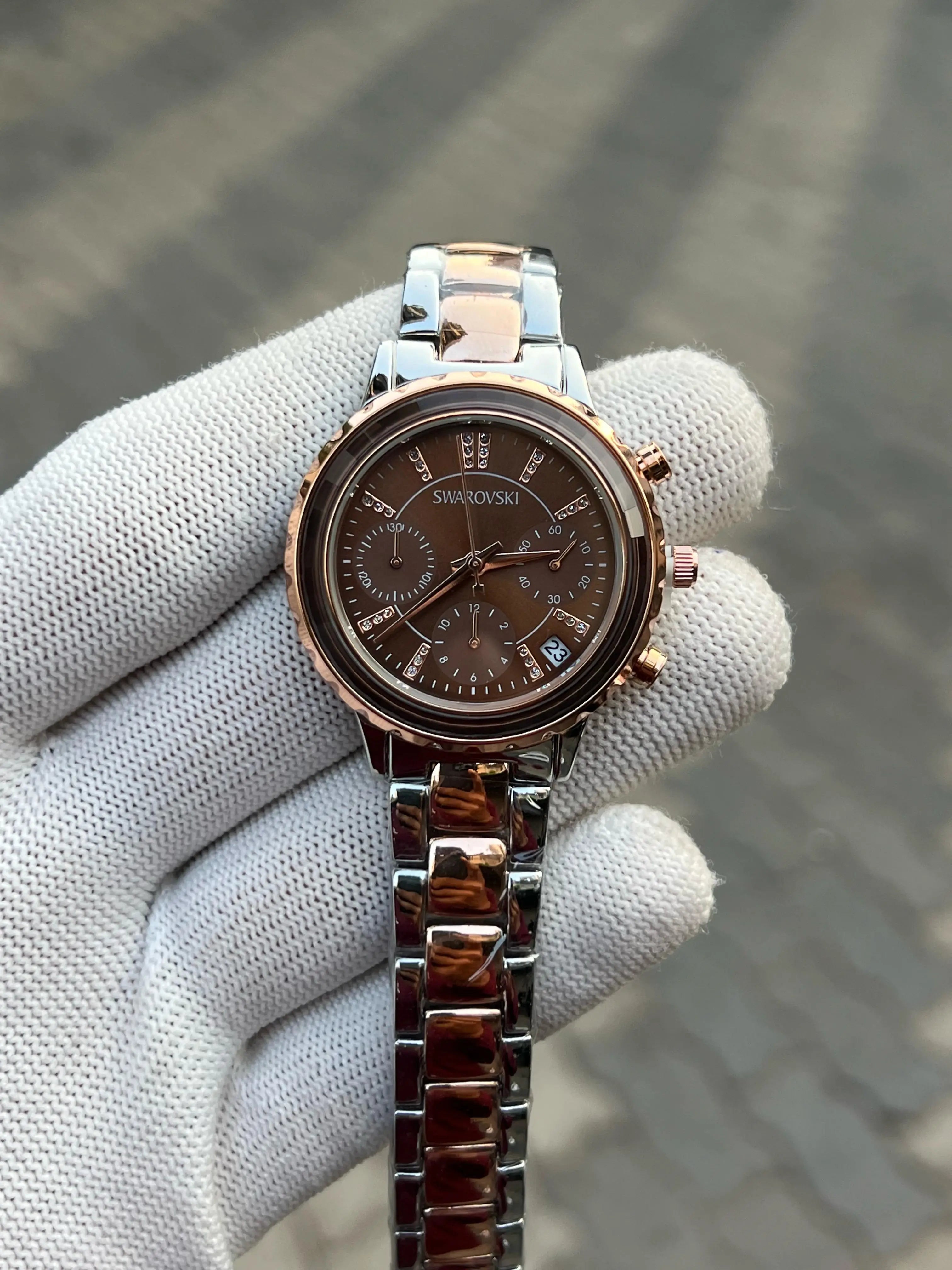 Swarovski Octea Lux Chrono Analog Two Tone Brown Main image