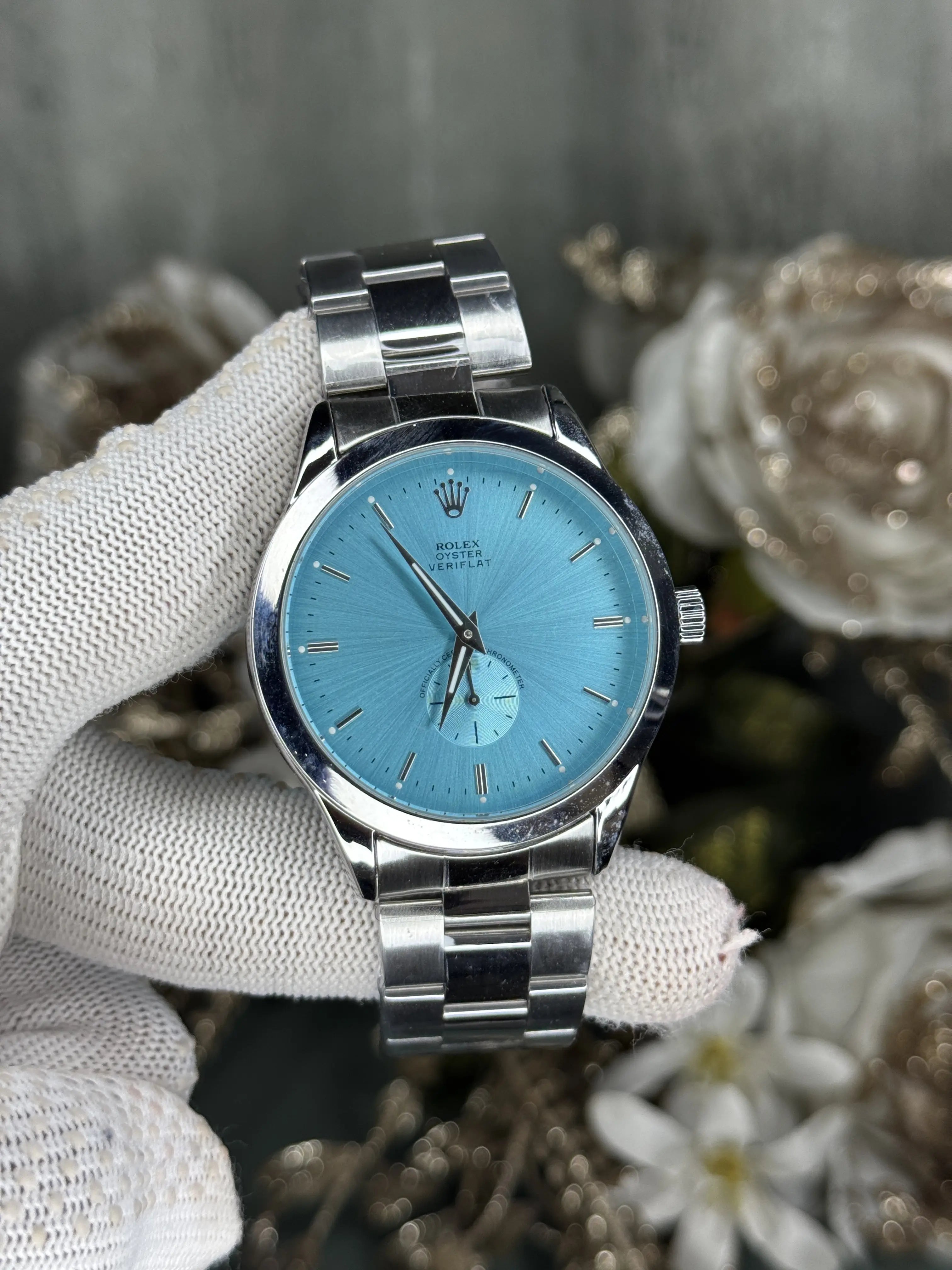 Role x Veriflat Silver Tiffany Blue Premium Watch Main image