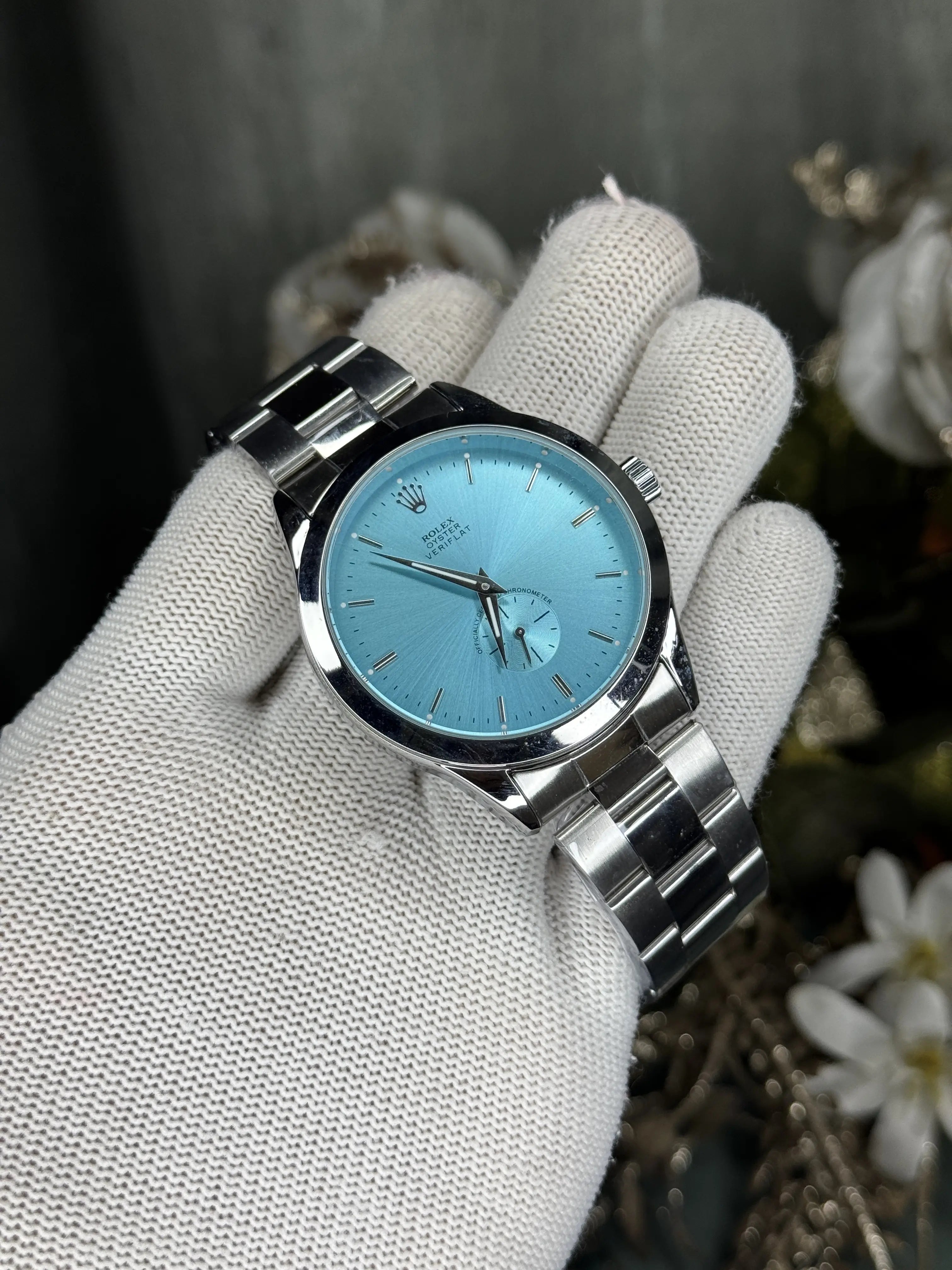 Role x Veriflat Silver Tiffany Blue Premium Watch Secondary image